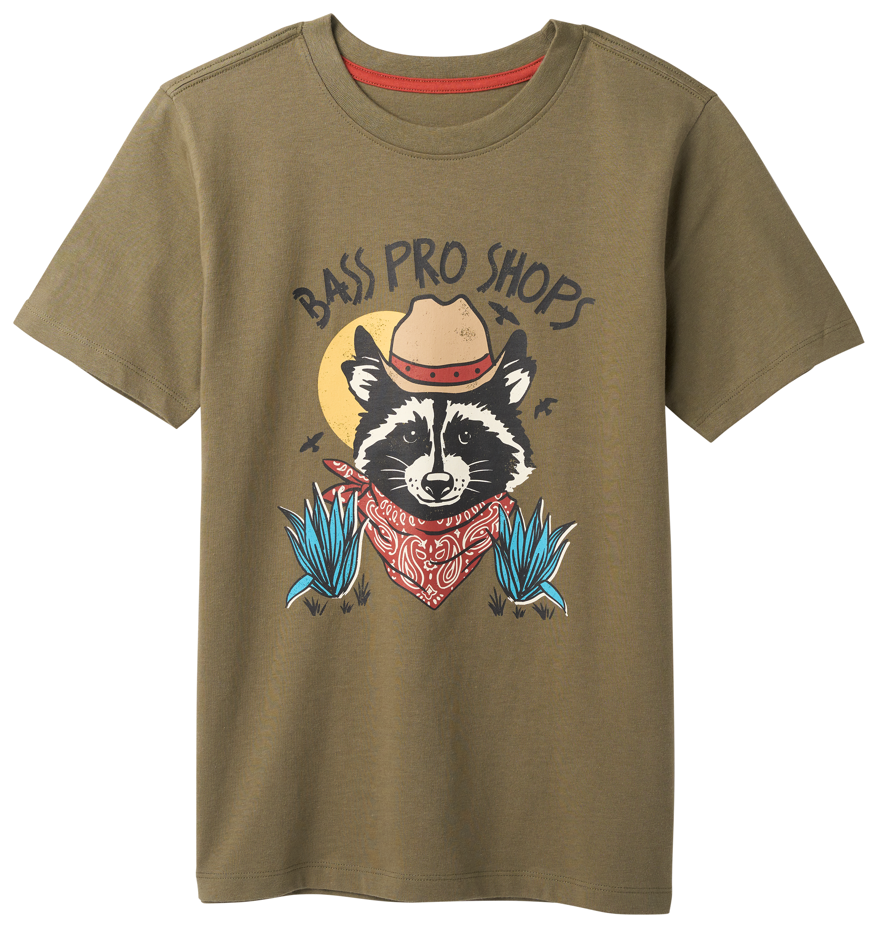 Image of Bass Pro Shops Cowboy Graphic Short-Sleeve T-Shirt for Kids - Burnt Olive