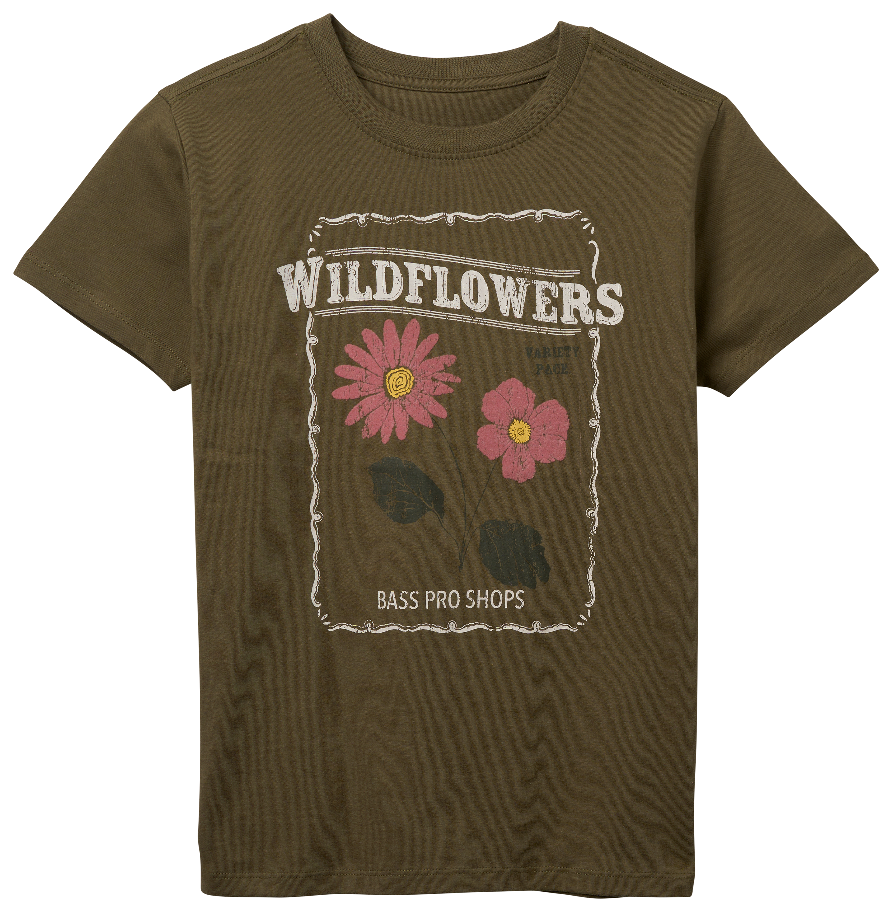Image of Bass Pro Shops Graphic Short-Sleeve T-Shirt for Kids - Olivine