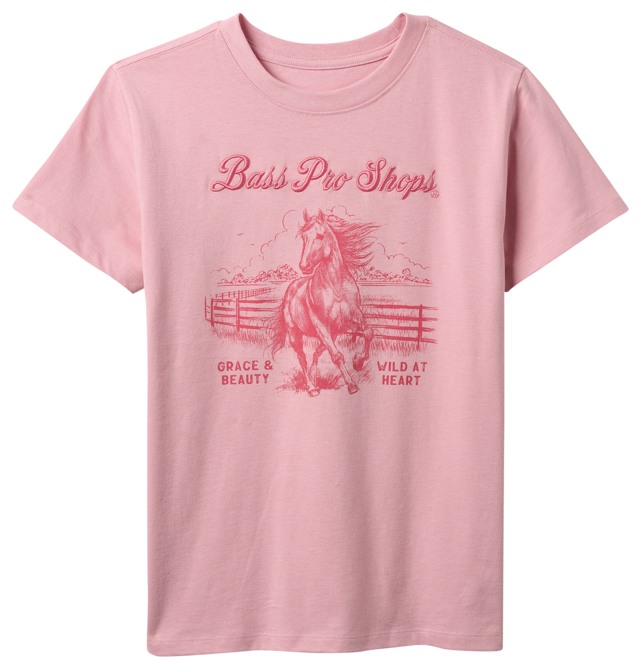 Image of Bass Pro Shops Graphic Short-Sleeve T-Shirt for Kids - Pink Nectar