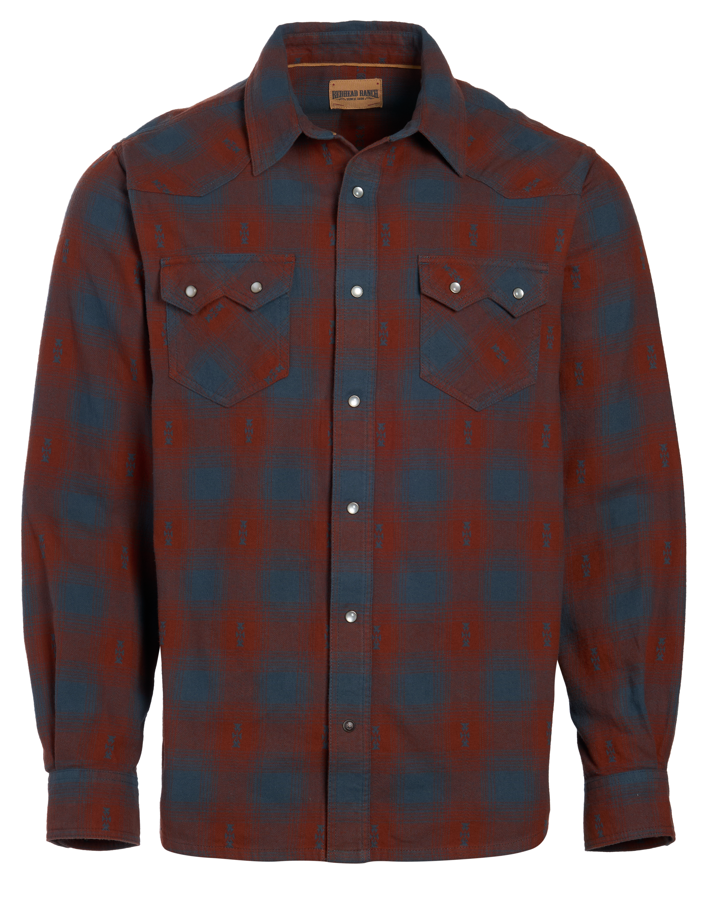 Image of RedHead Ranch Needle Eye Long-Sleeve Flannel Shirt - Sequoia/Dark Slate