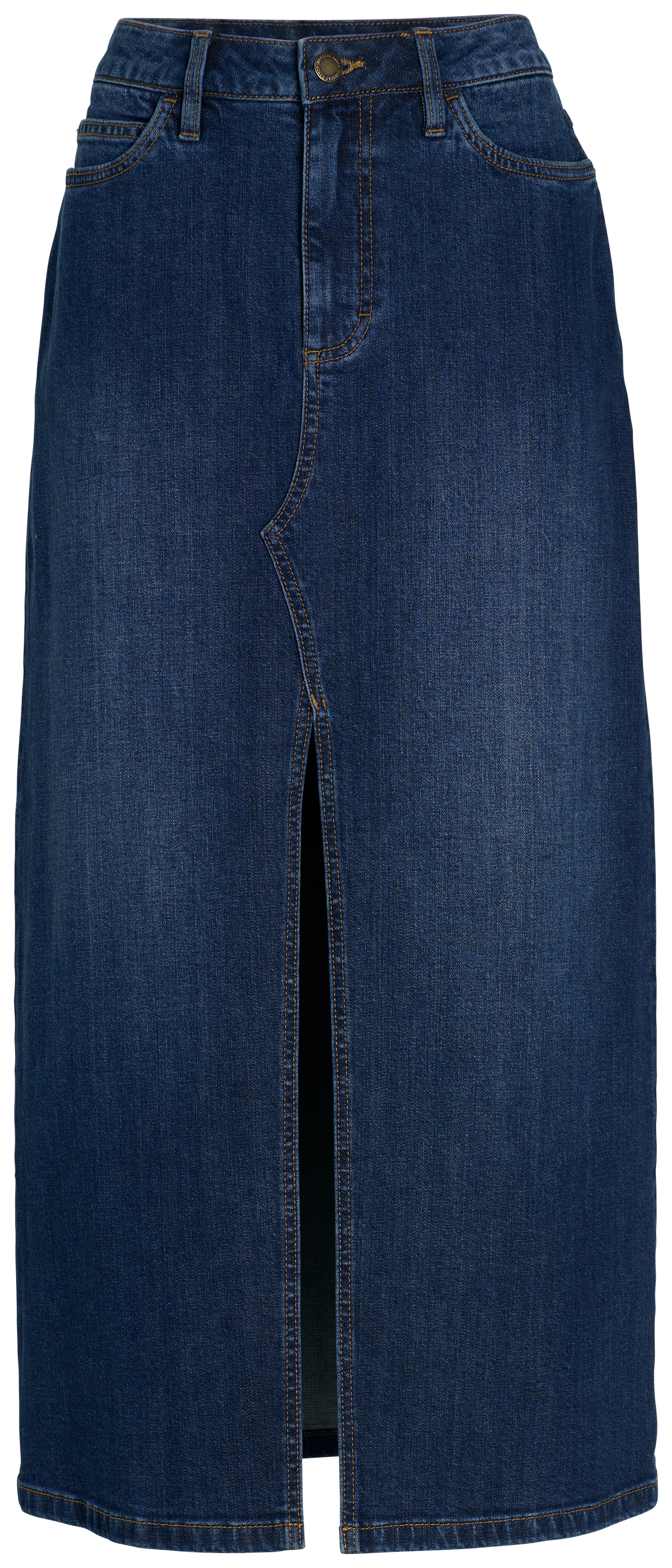 Image of RedHead Ranch Denim Midi Skirt - Dark Wash Denim