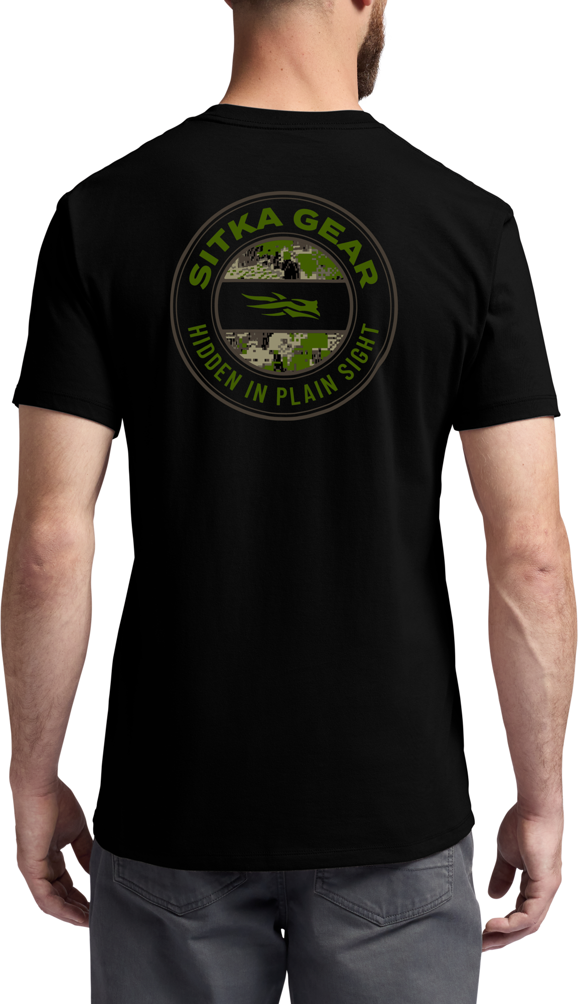 Image of SITKA Hidden OPTIFADE Short-Sleeve T-Shirt - Black/Optifade Cover