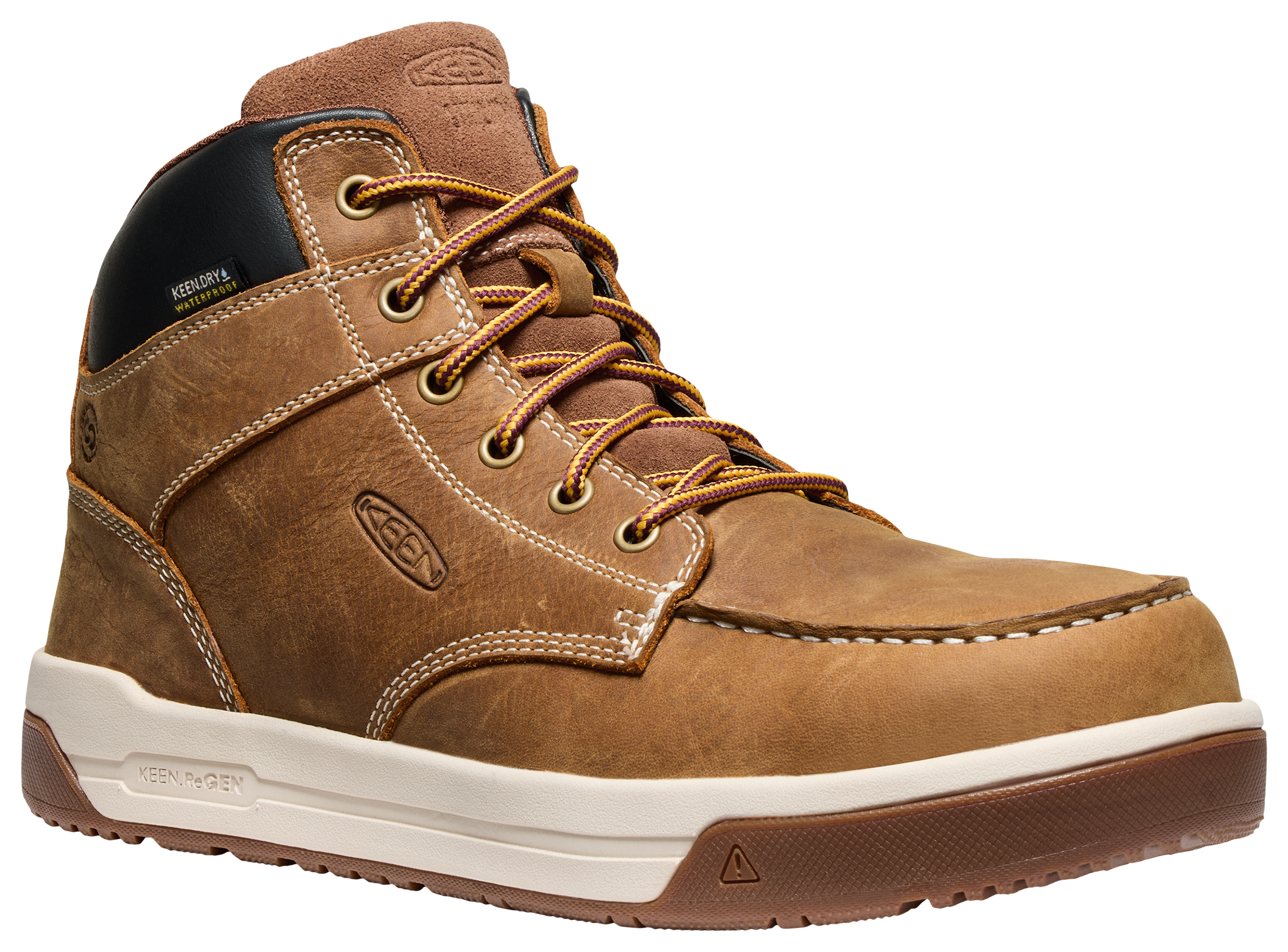 Image of KEEN Utility Gibson Waterproof Carbon-Toe Work Boots for Men - Belgian/Gum