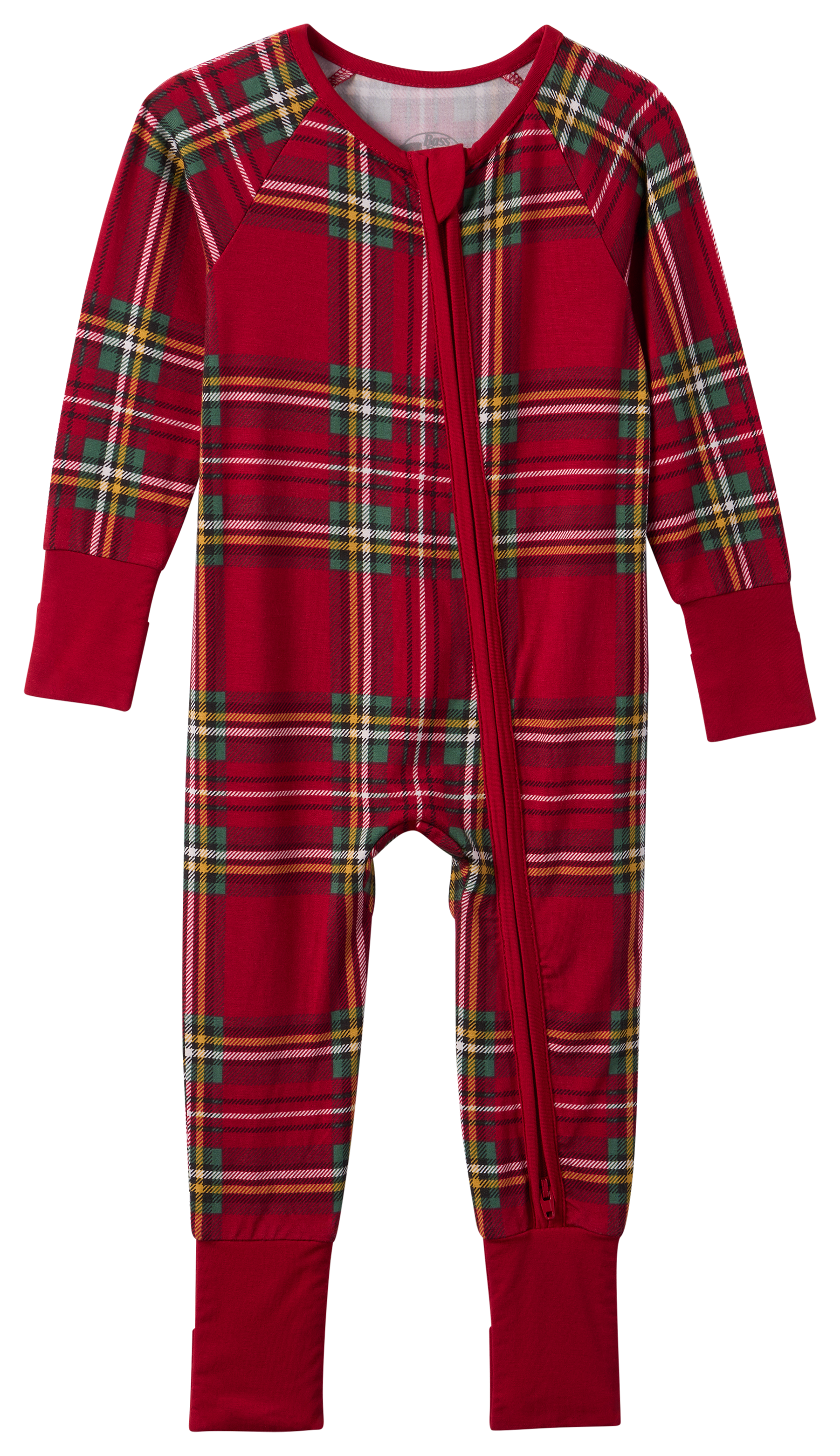 Image of Bass Pro Shops Snug-Fit Pajamas for Babies - Red/Green Plaid