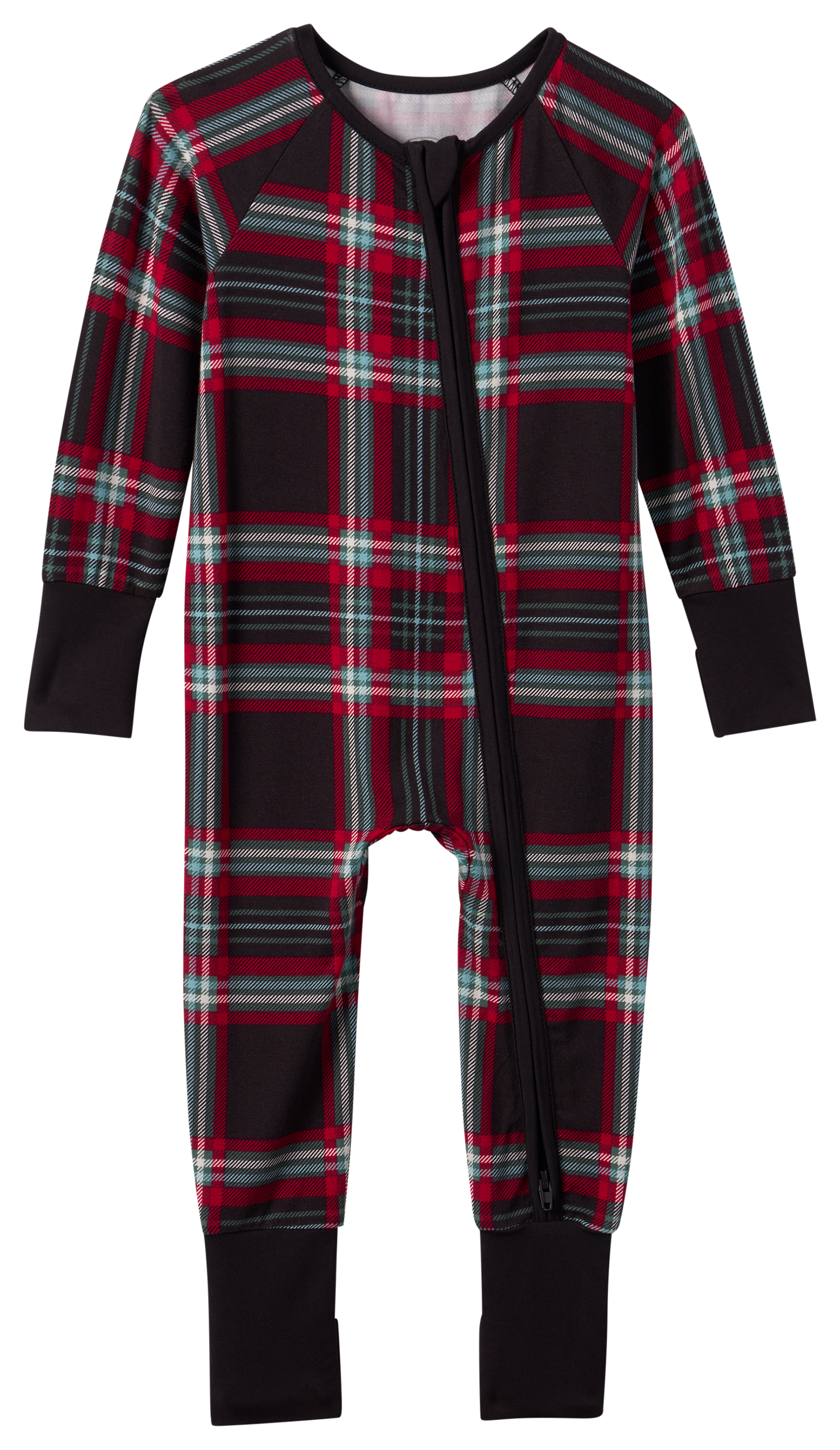 Image of Bass Pro Shops Snug-Fit Pajamas for Babies - Blue/Black Plaid