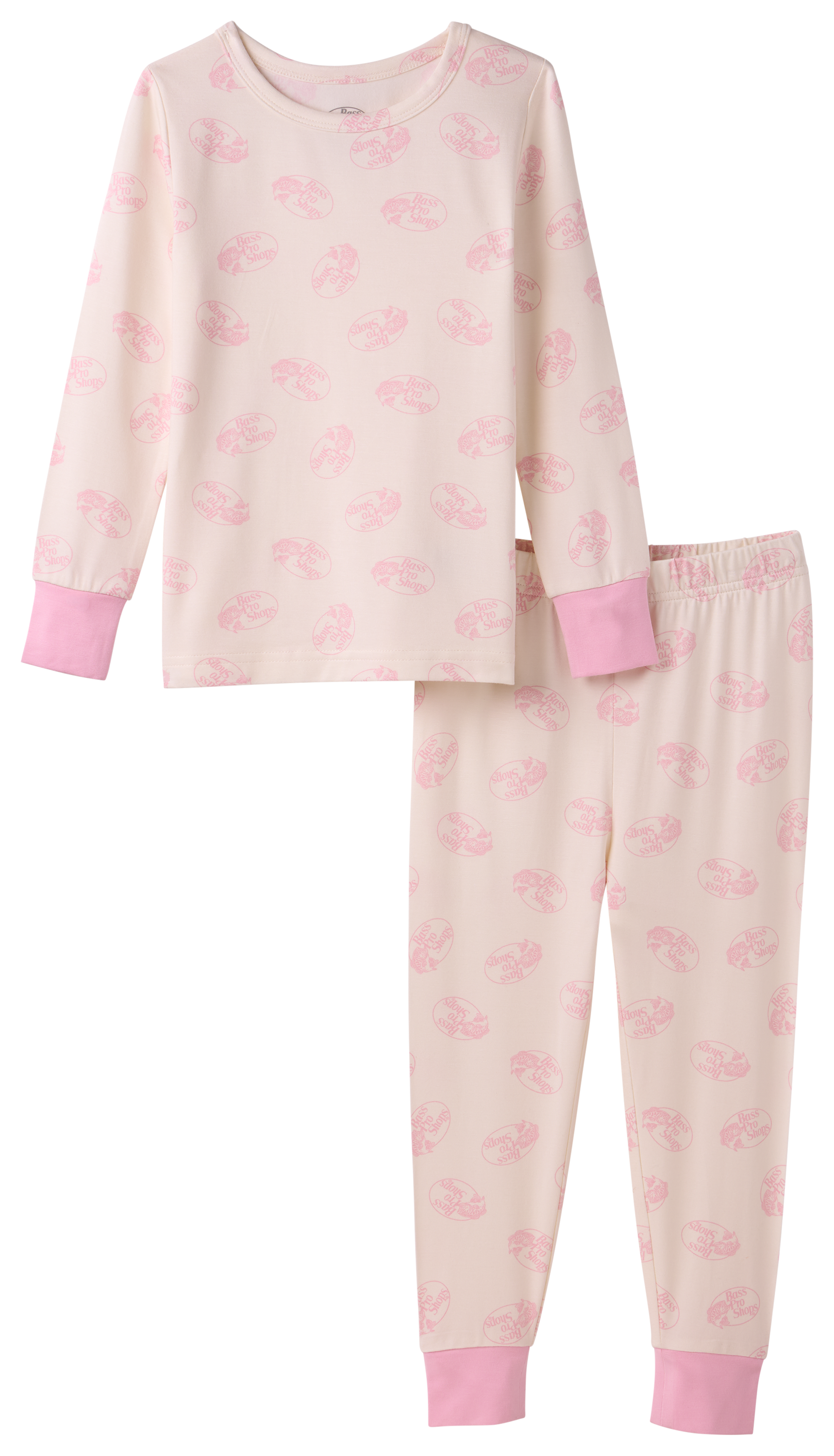 Image of Bass Pro Shops Snug-Fit Pajamas for Toddlers - Pink Logo