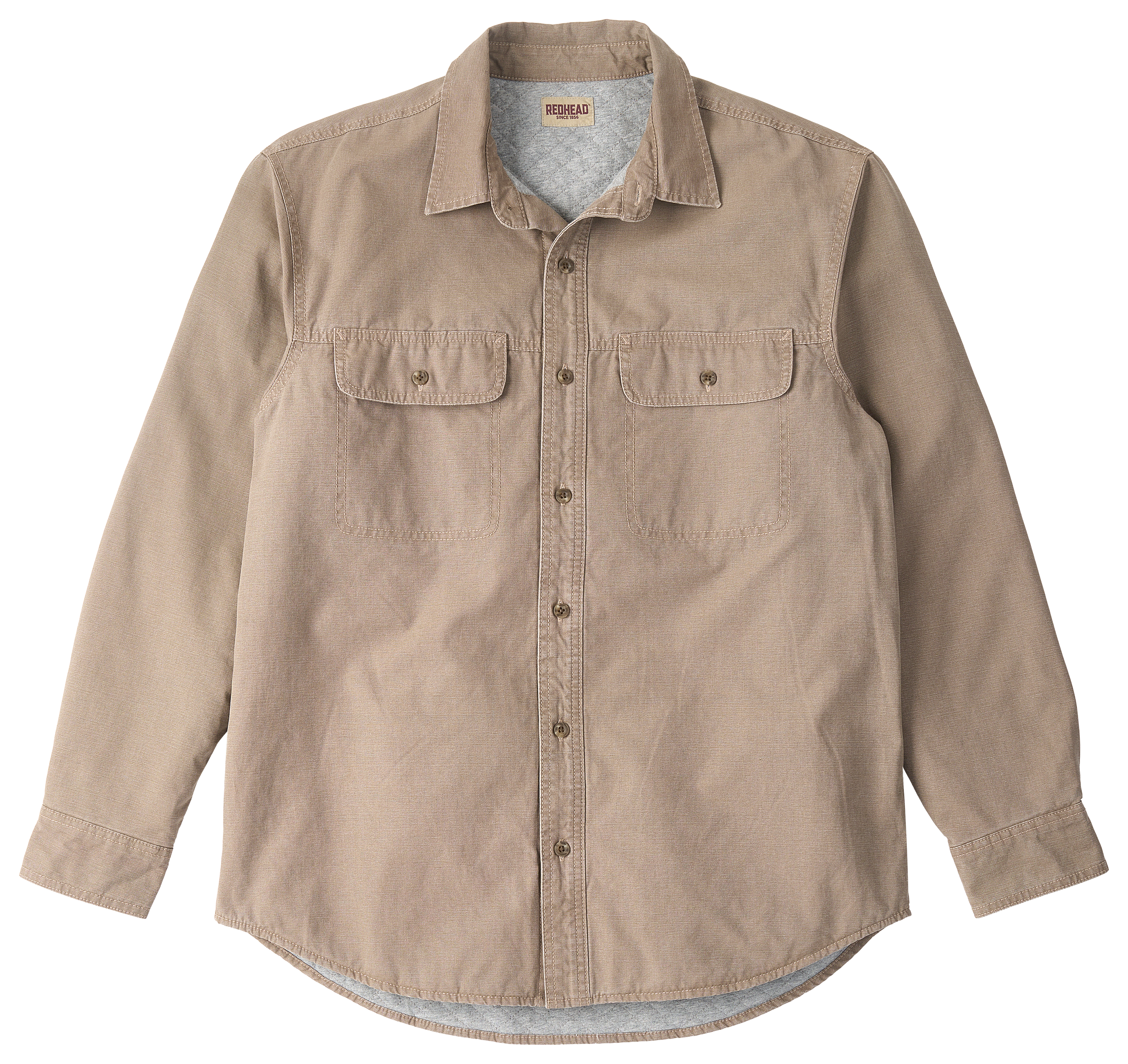 RedHead RedHead Old Timber Jerseyland Quilt-Lined Shirt Jacket - Desert Taupe - $49.99 at Bass Pro Shops
