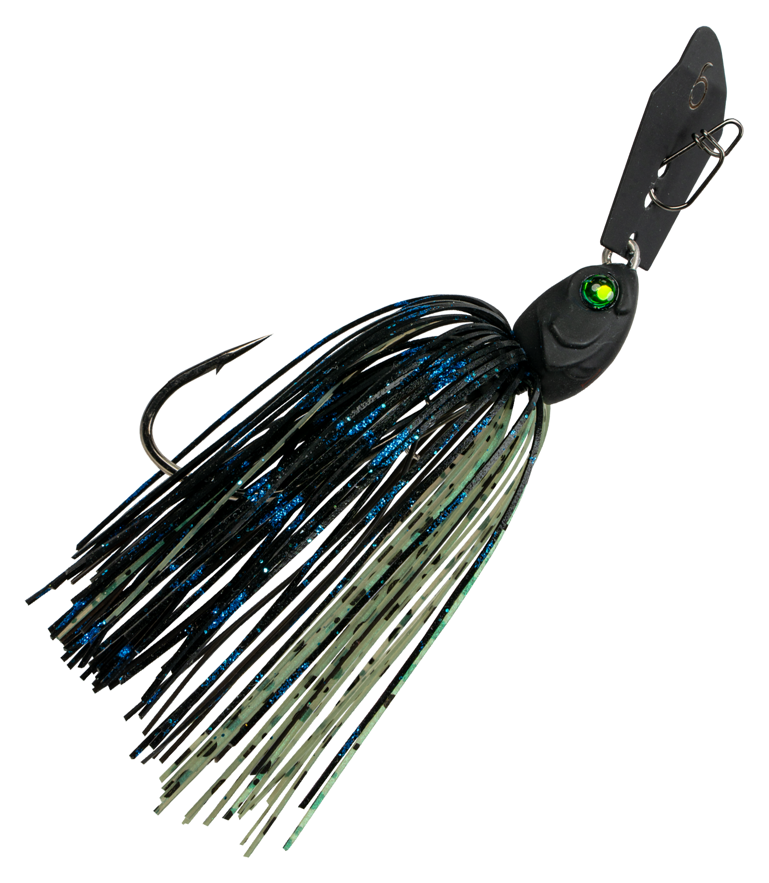 Image of 6th Sense Fishing Jigsaw Bladed Jig - Black Magic - 1/2 oz.