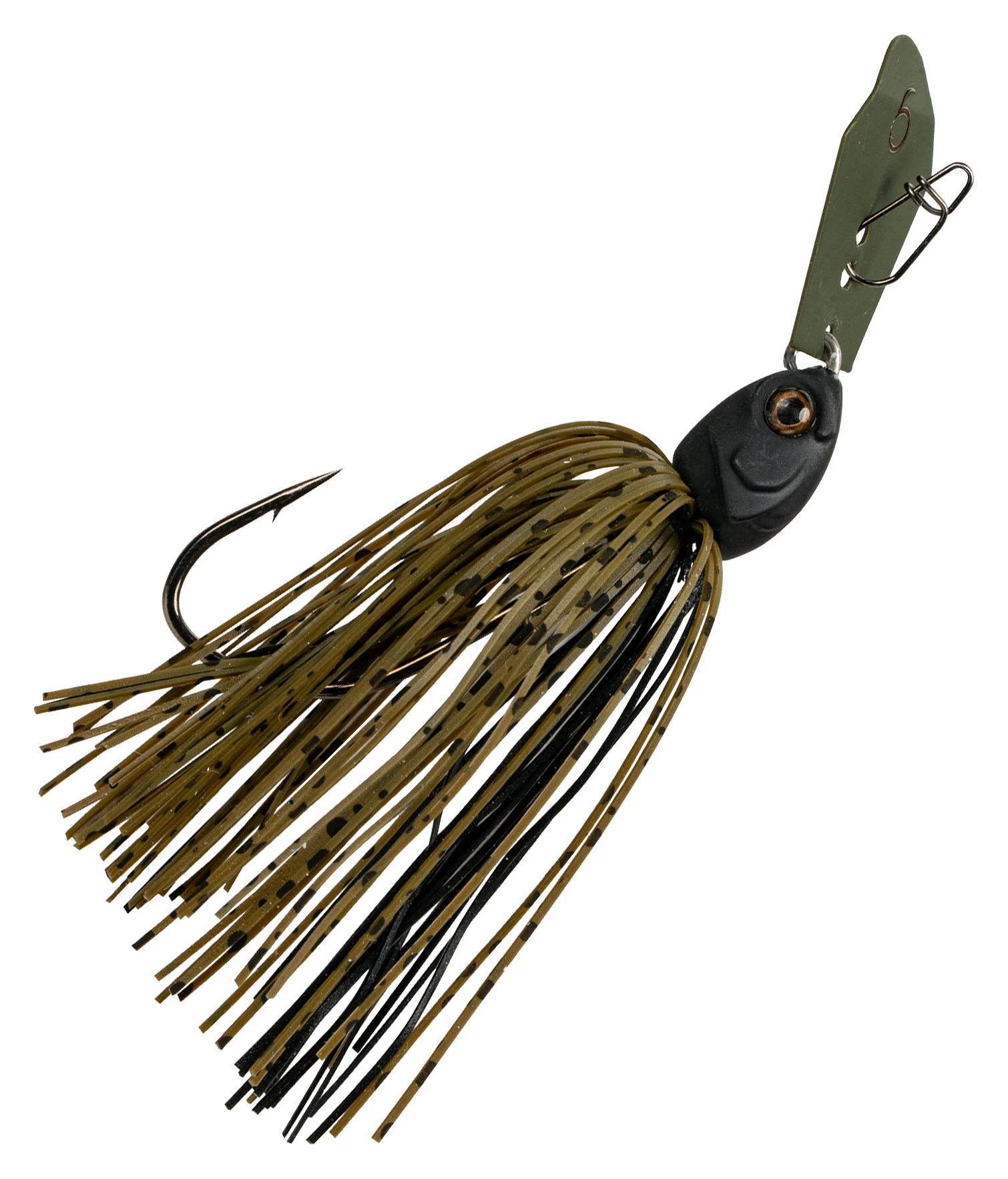 Image of 6th Sense Fishing Jigsaw Bladed Jig - Green Pumpkin Black - 1/2 oz.