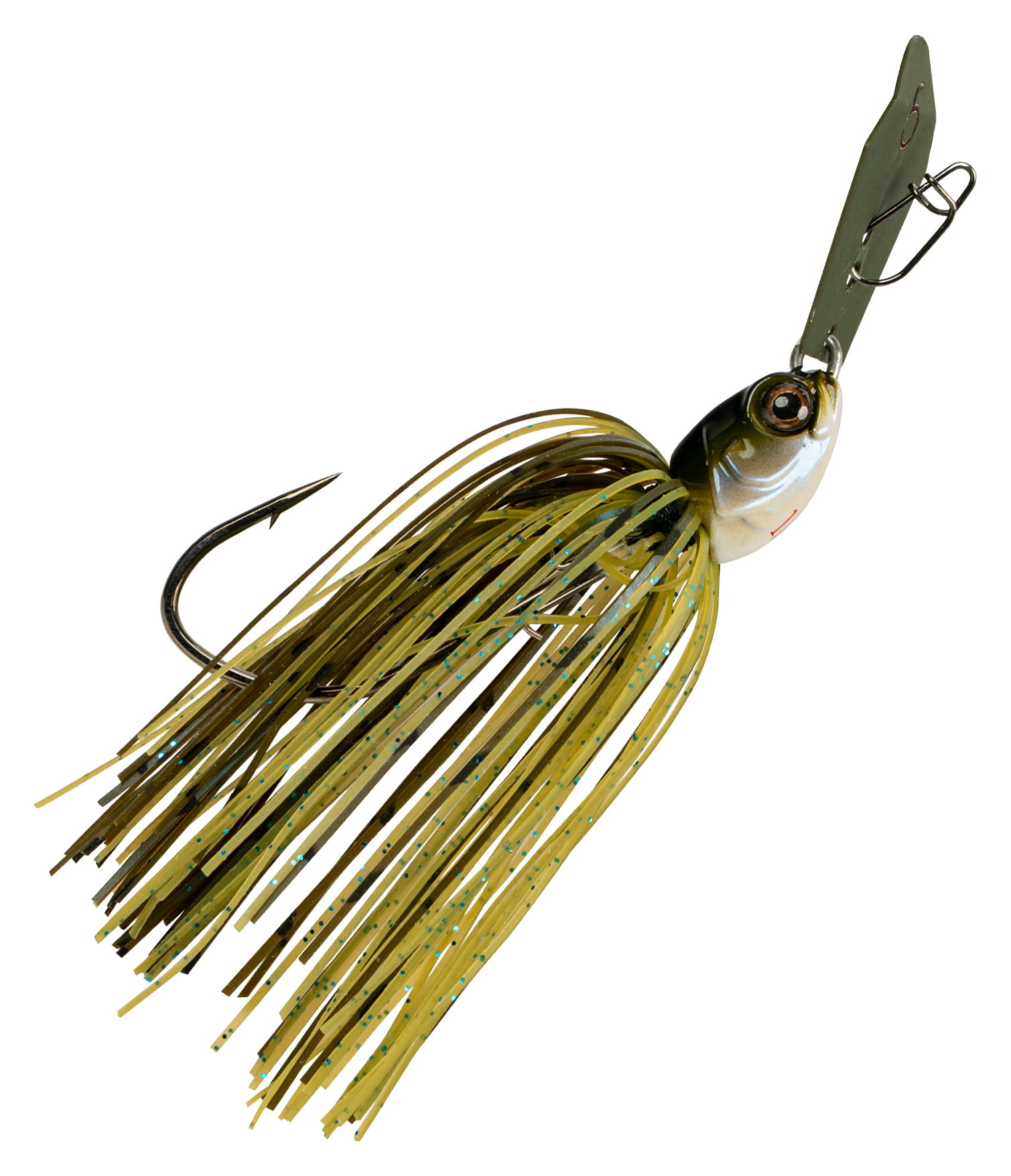 Image of 6th Sense Fishing Jigsaw Bladed Jig - Green Pumpkin Gill - 1/2 oz.
