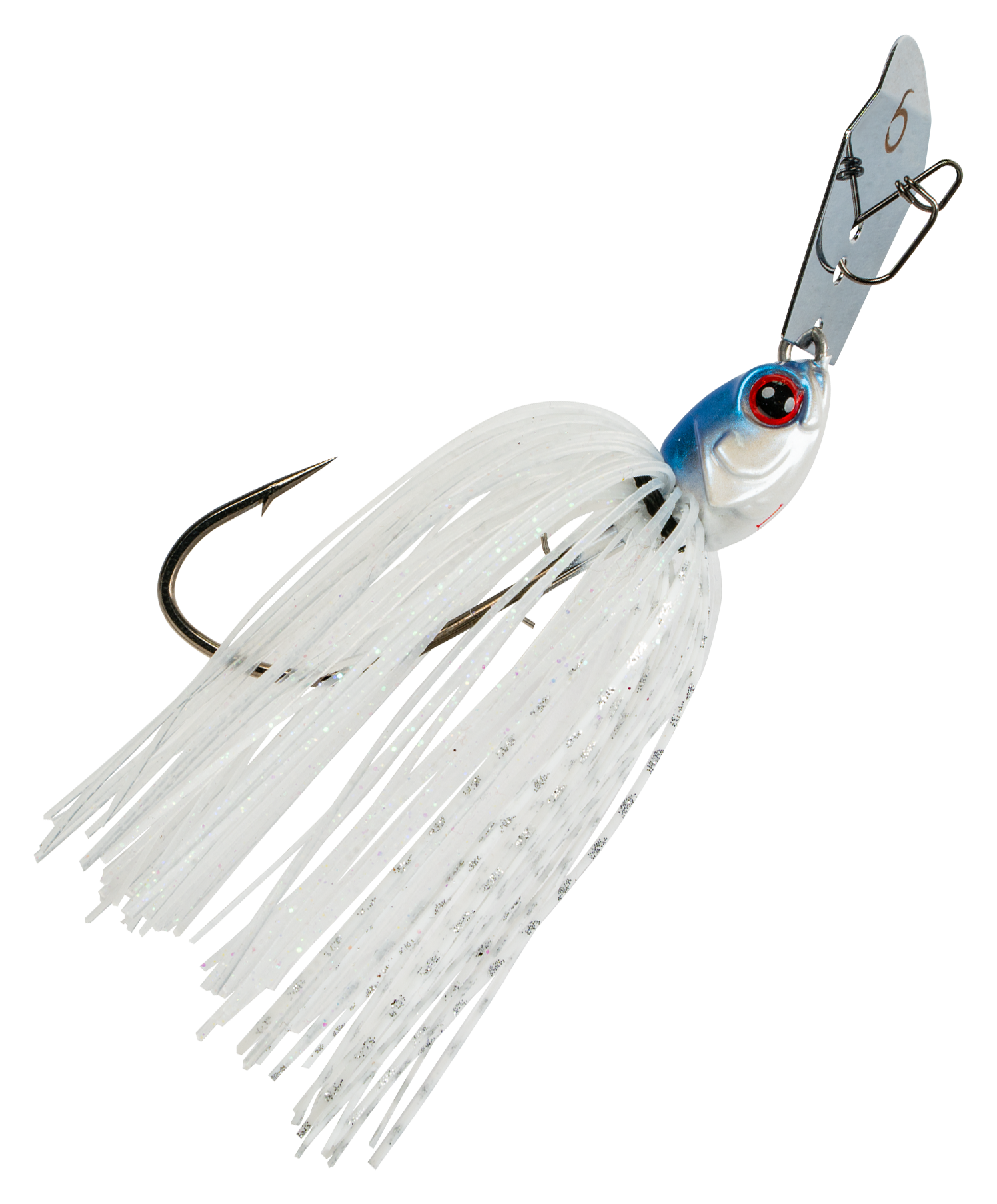 Image of 6th Sense Fishing Jigsaw Bladed Jig - White Ice - 1/2 oz.