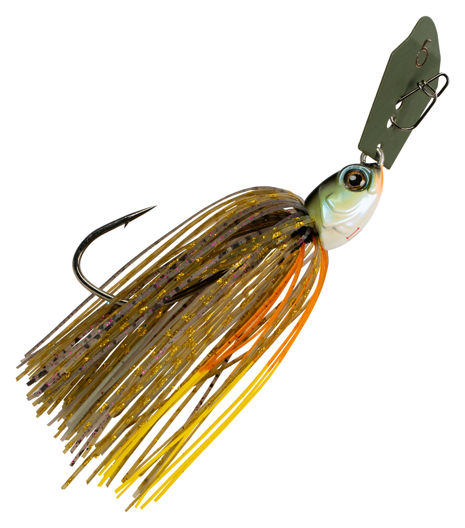 Image of 6th Sense Fishing Jigsaw Bladed Jig - Bluegill Fire - 3/8 oz.