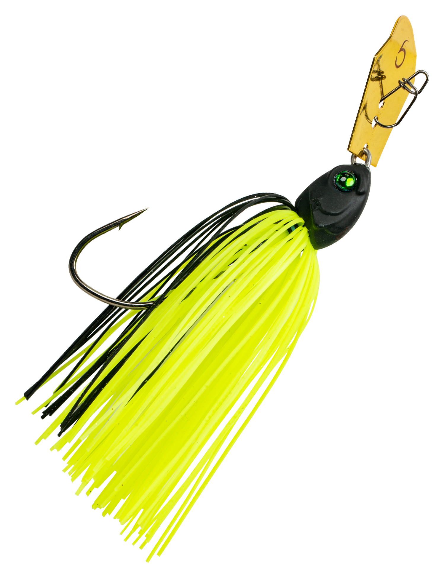 Image of 6th Sense Fishing Jigsaw Bladed Jig - Chartreuse Black Back - 3/8 oz.