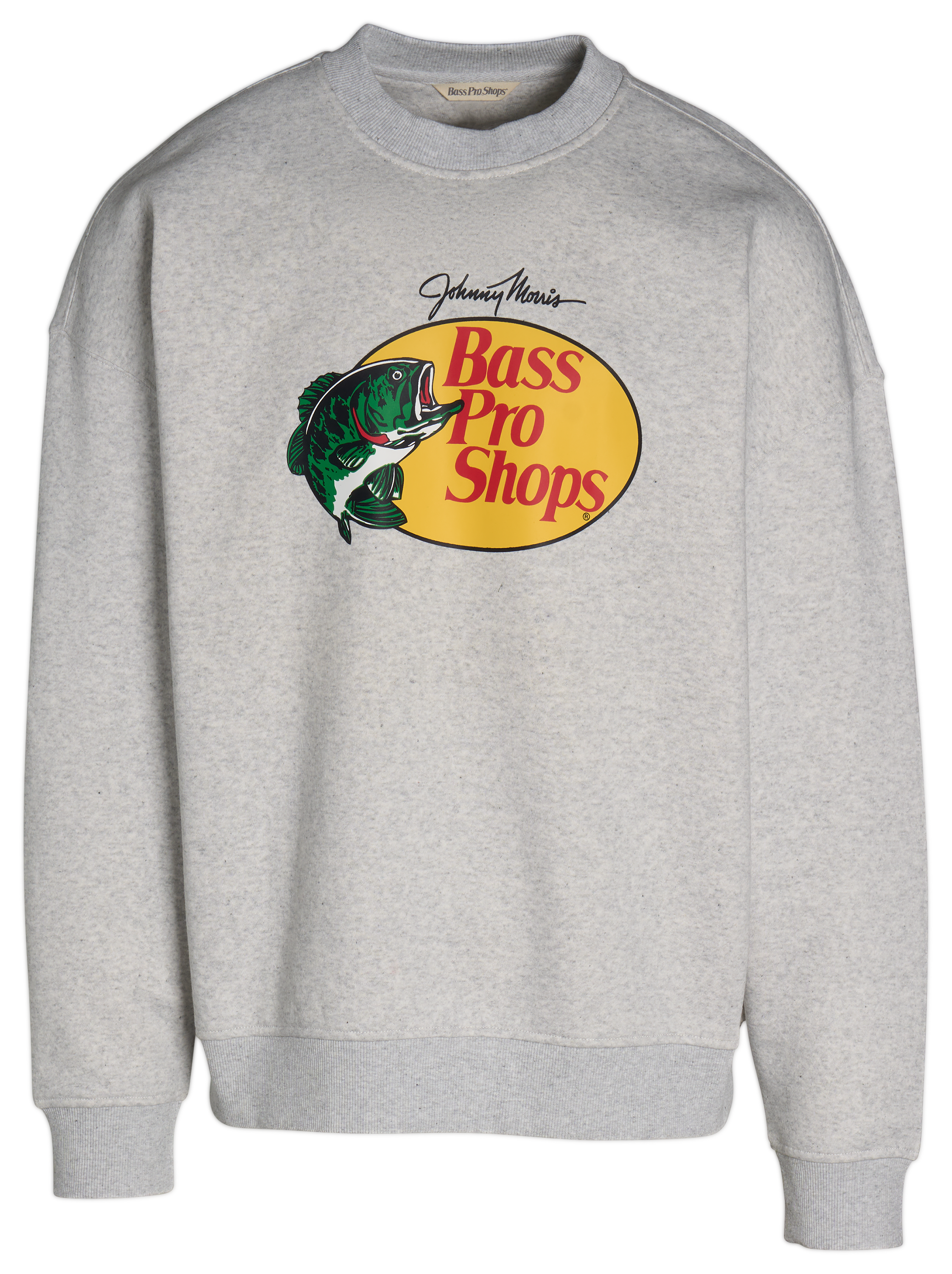 Image of Bass Pro Shops Classic Logo Crew-Neck Sweatshirt - Heather Gray