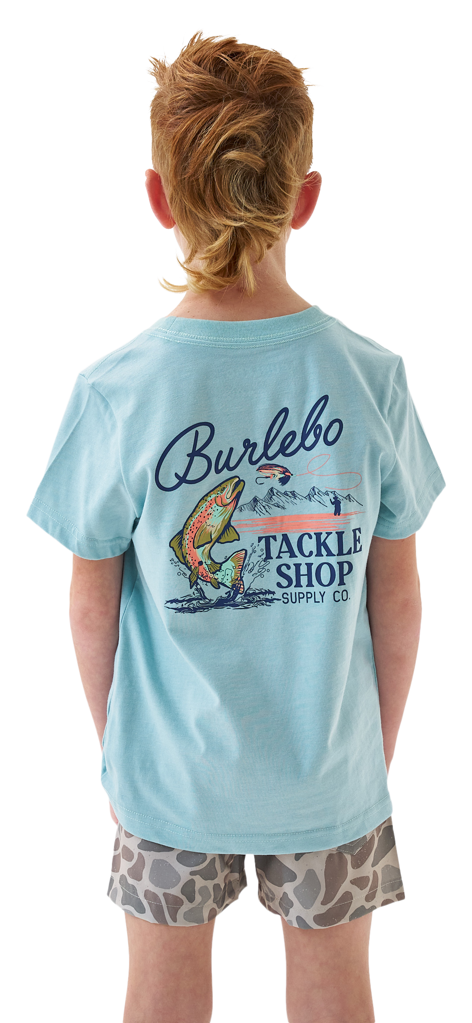 Image of BURLEBO Tackle Shop Short-Sleeve T-Shirt for Kids - Sky Blue