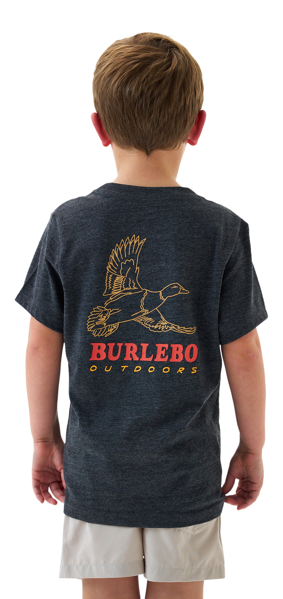Image of BURLEBO Duck Wild Short-Sleeve T-Shirt for Kids - Heather Black