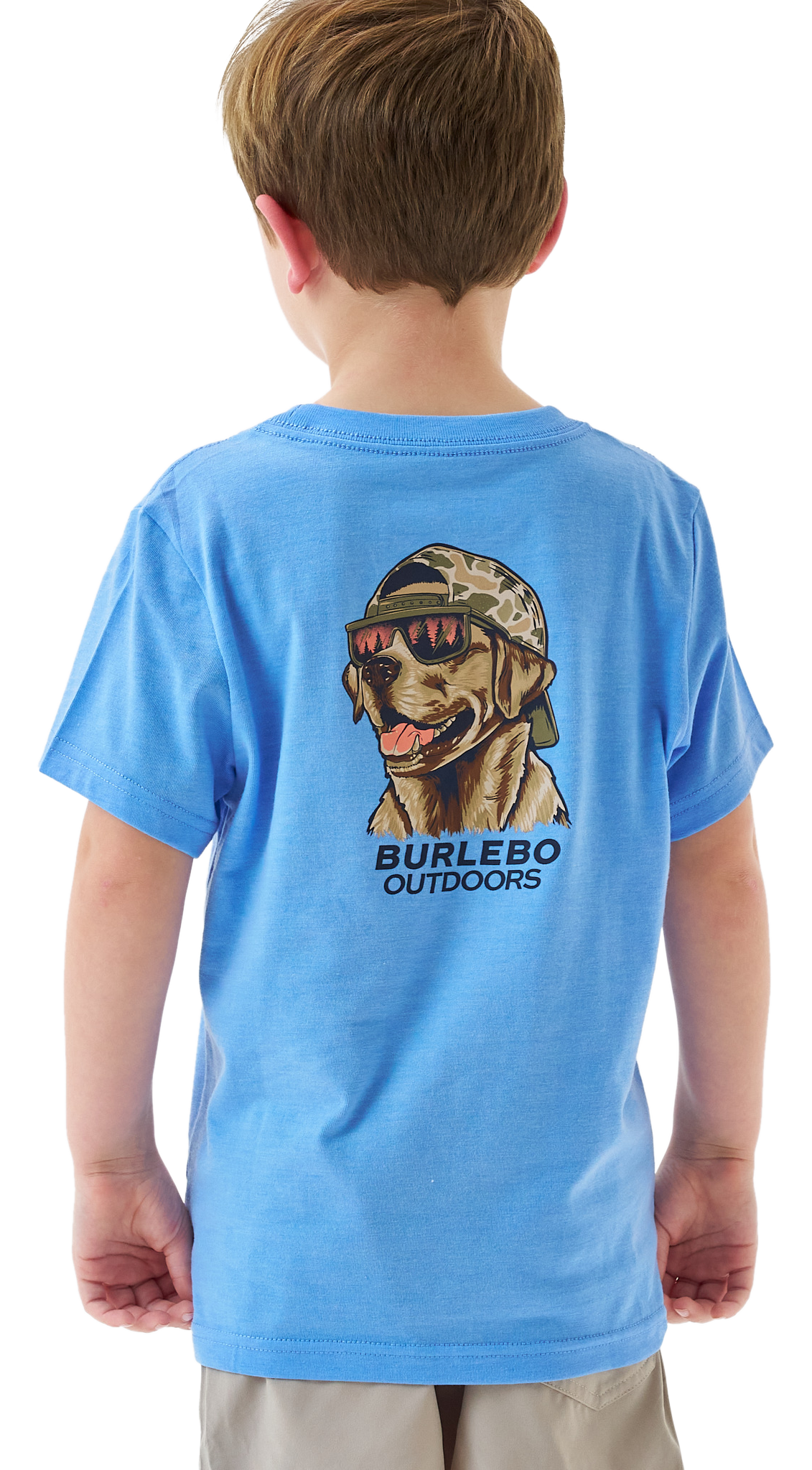 Image of BURLEBO Mallard Dog Short-Sleeve T-Shirt for Kids - Periwinkle Blue