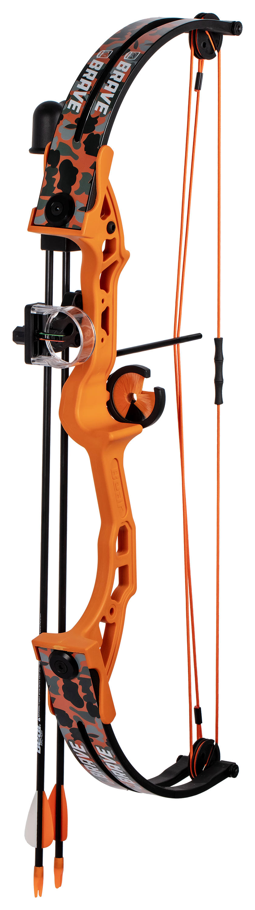 Bear Archery Brave Youth Compound Bow - 25 lbs. - Right Hand - Fred Bear Fire - Bear Archery