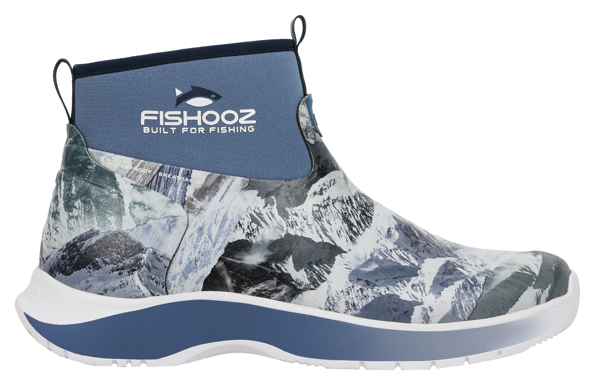 Image of DryShod Fishooz DryRun Ankle Boots for Men - Splotch/Blue