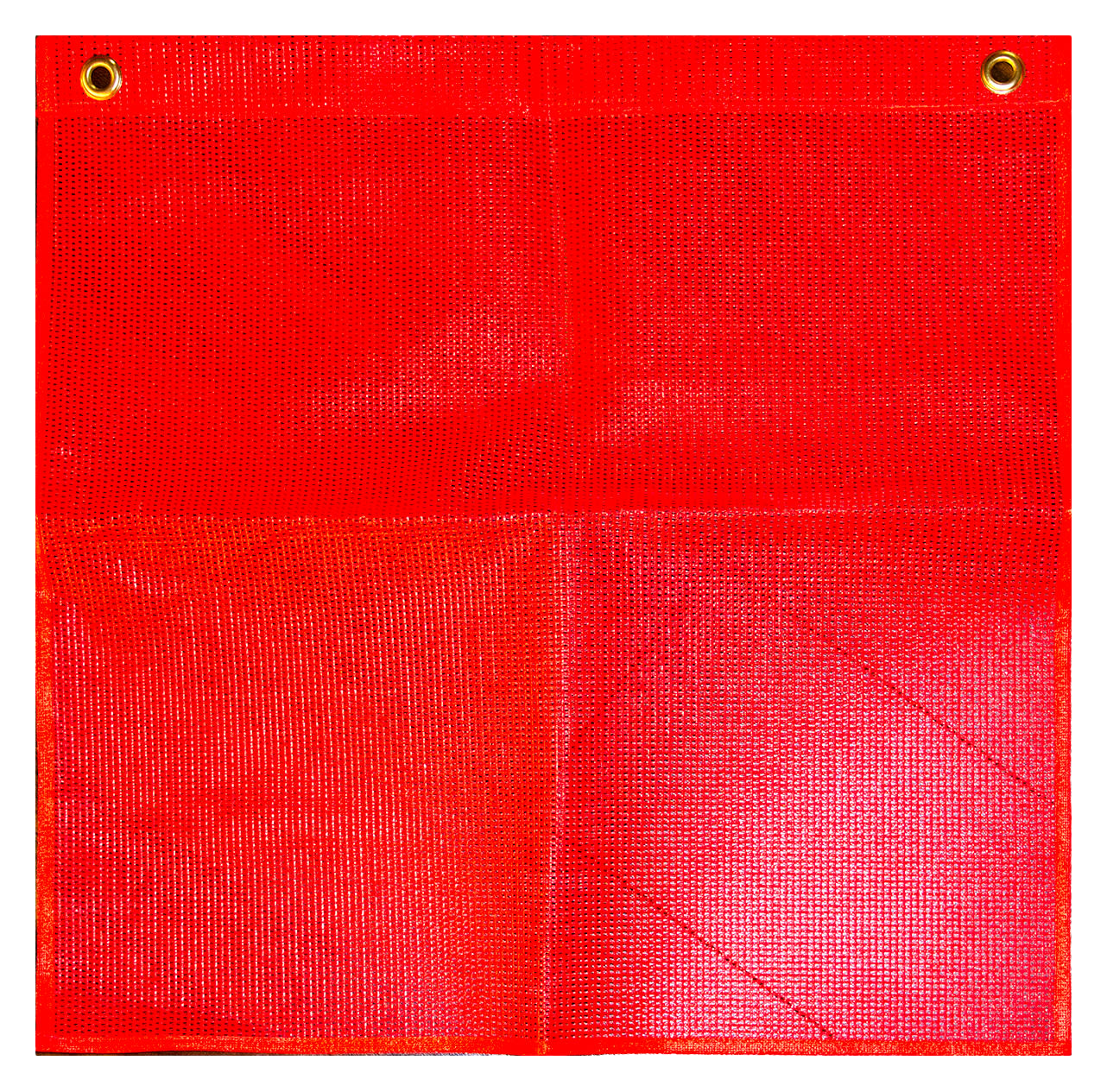 Image of Erickson Fluorescent Mesh Safety Flag with Brass Grommets - Fluorescent Red