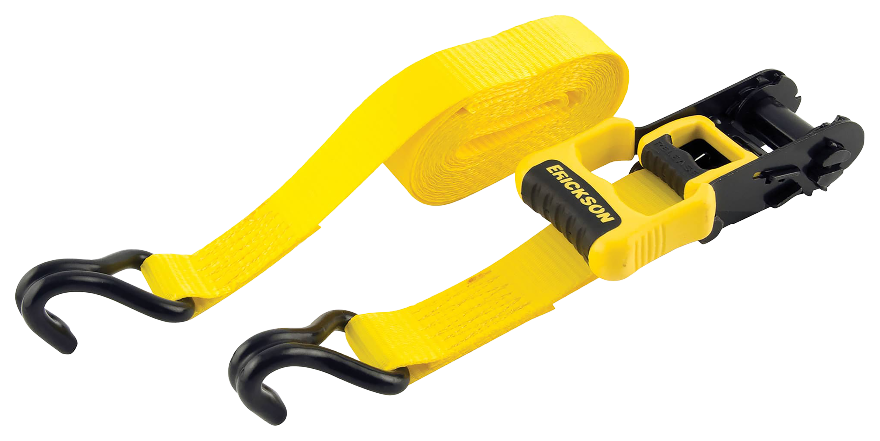 Image of Erickson 2,500-lb. Rubber-Handle Ratchet Straps 4-Pack with Storage Bag