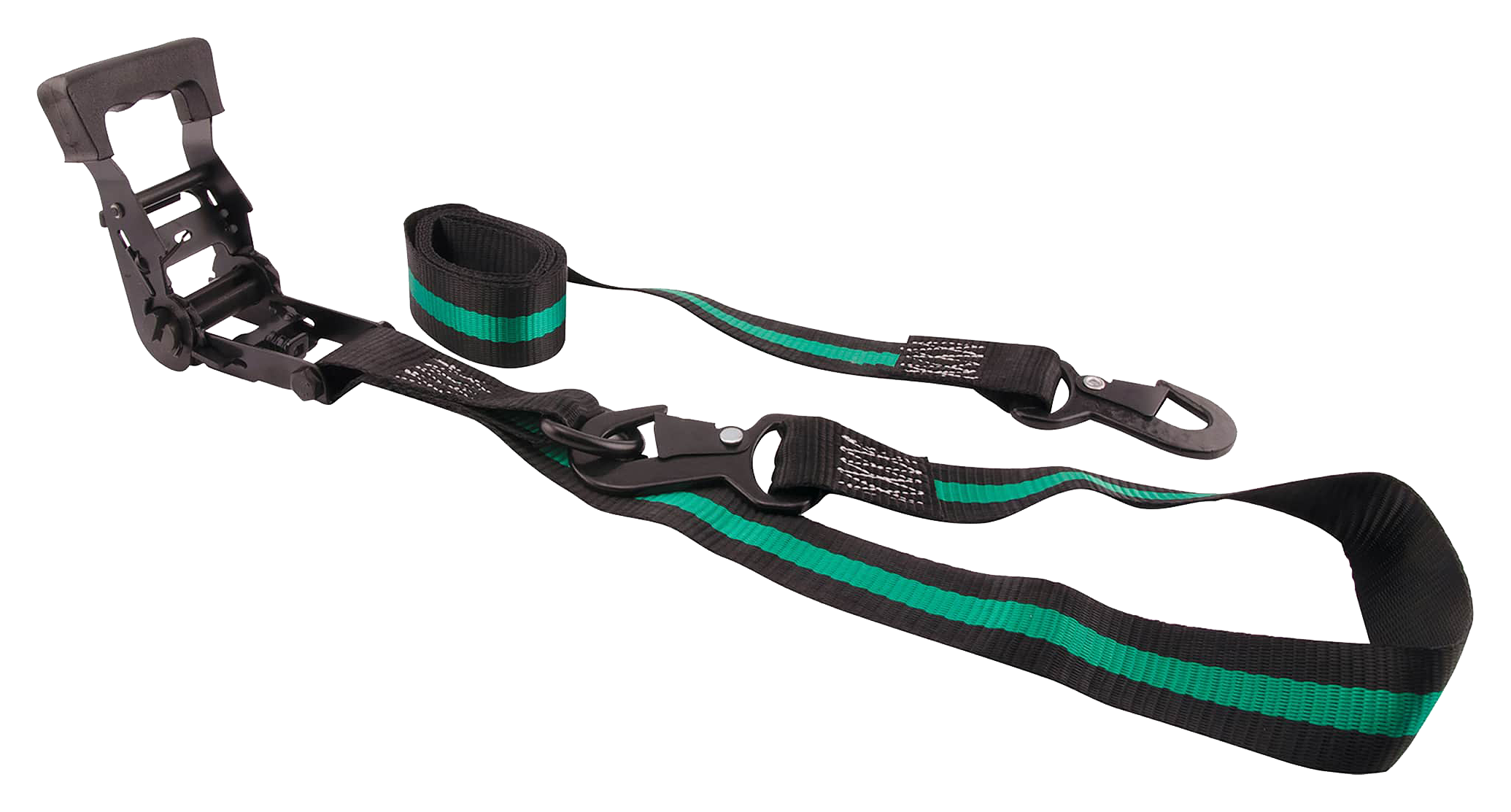 Image of Erickson 3,000-Lb. Ratchet Strap with Flat Snap Hooks 2-Pack