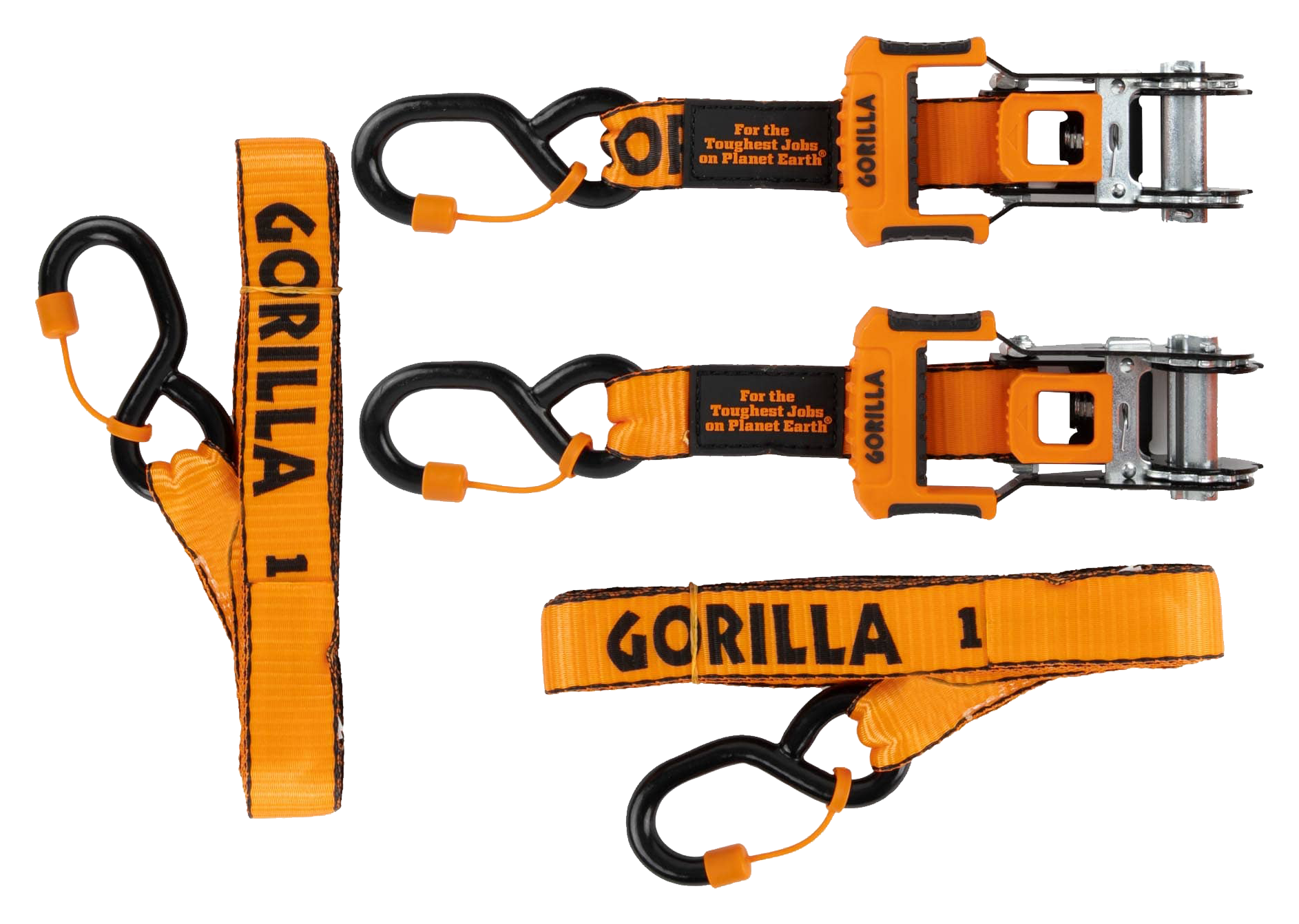 Image of "Gorilla Ratchet Strap with Cap Locks 2-Pack - 1.25"" x 14'"
