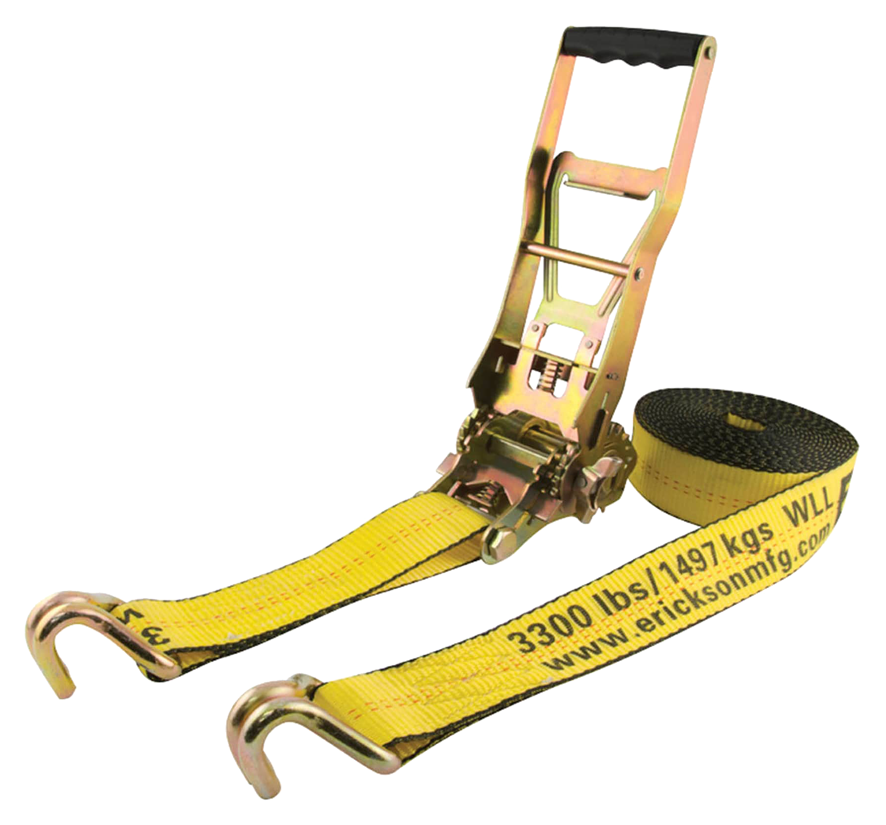 Image of Erickson 10,000-Lb. Multiplier Ratchet Strap with Double J-Hooks