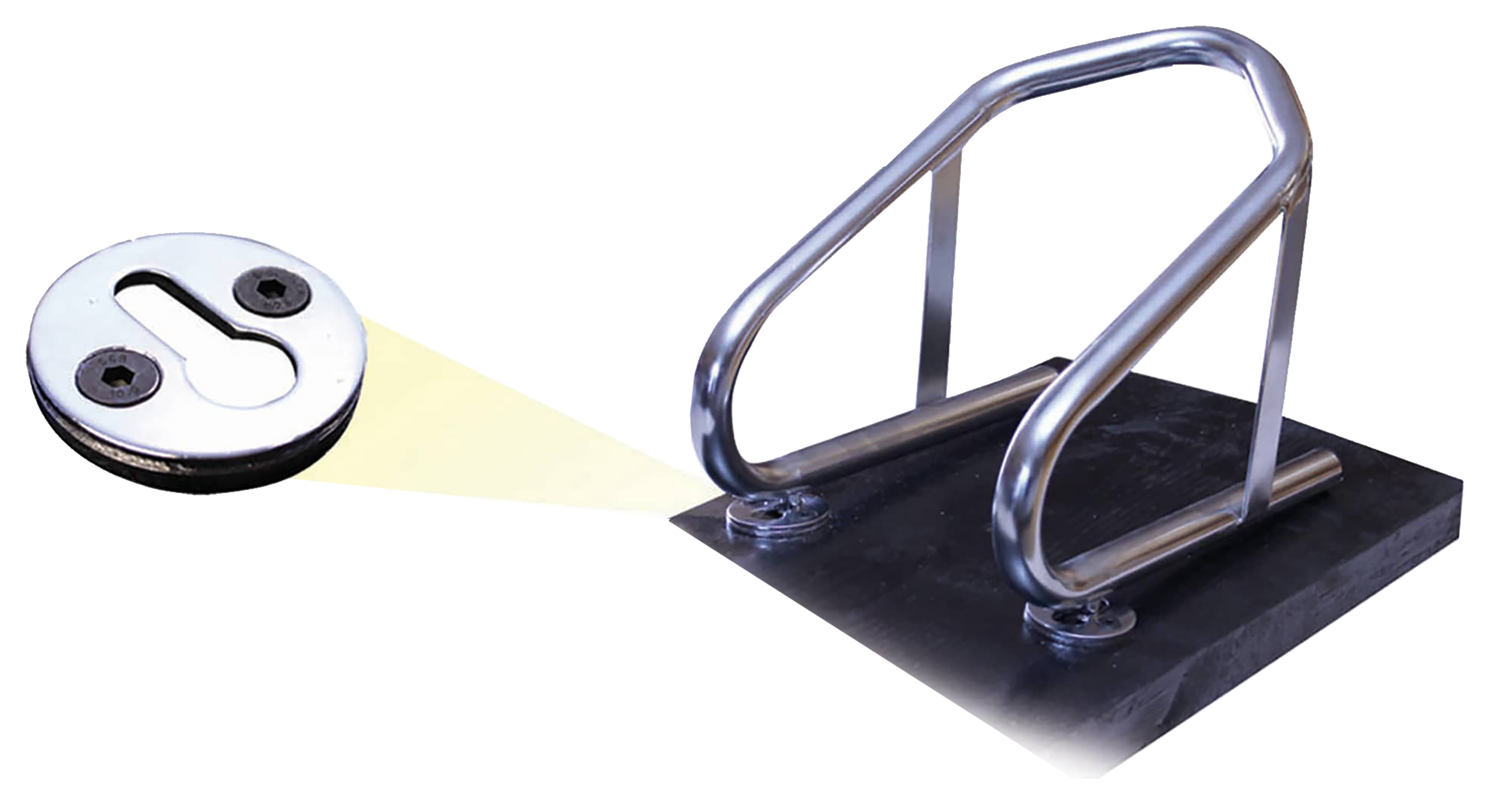Image of Erickson Removable Chrome Motorcycle-Wheel Chock