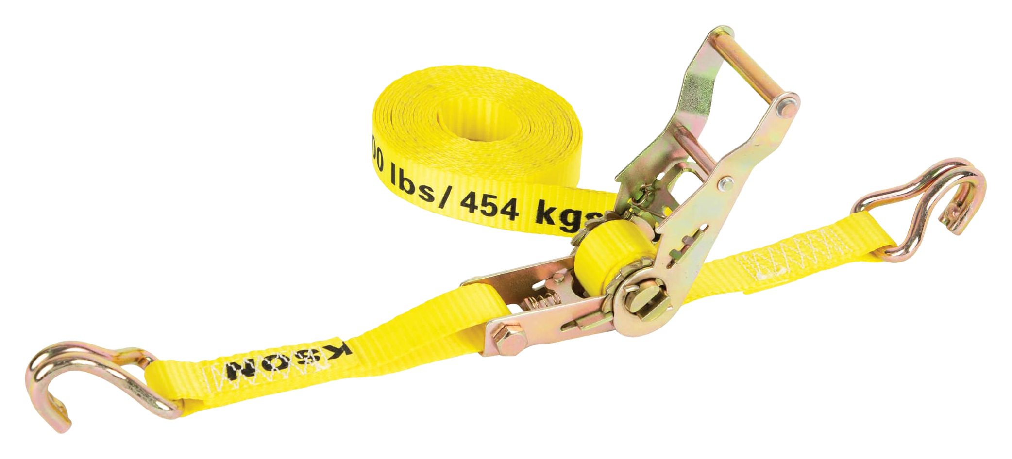 Image of "Erickson 3,000-Lb. Ratchet Strap with Double-J Hooks - 15' x 1"""