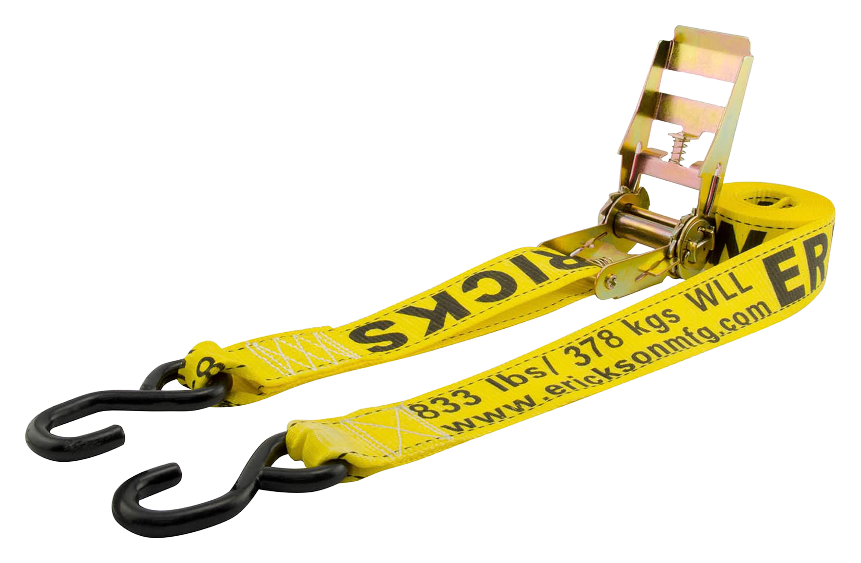 Image of Erickson 2,500-Lb. Ratchet Strap with Vinyl-Coated Hooks