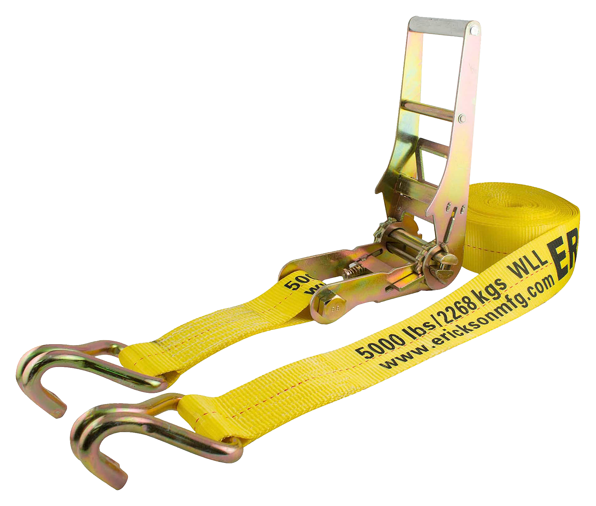 Image of Erickson 15,000-Lb. Ratchet Strap with Double J-Hooks