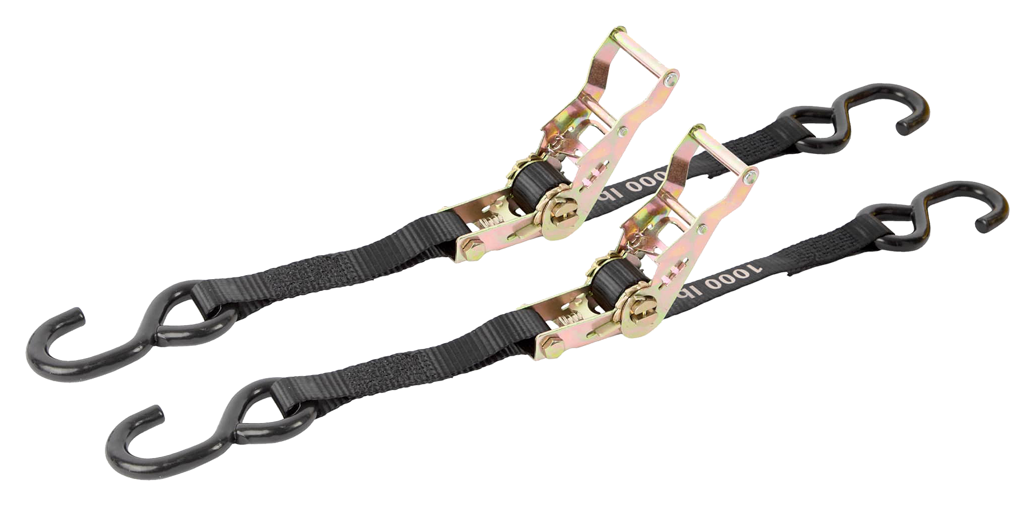 Image of "Erickson 3,000-Lb. Heavy-Duty Motorcycle Ratchet Strap 2-Pack - 6' x 1"""