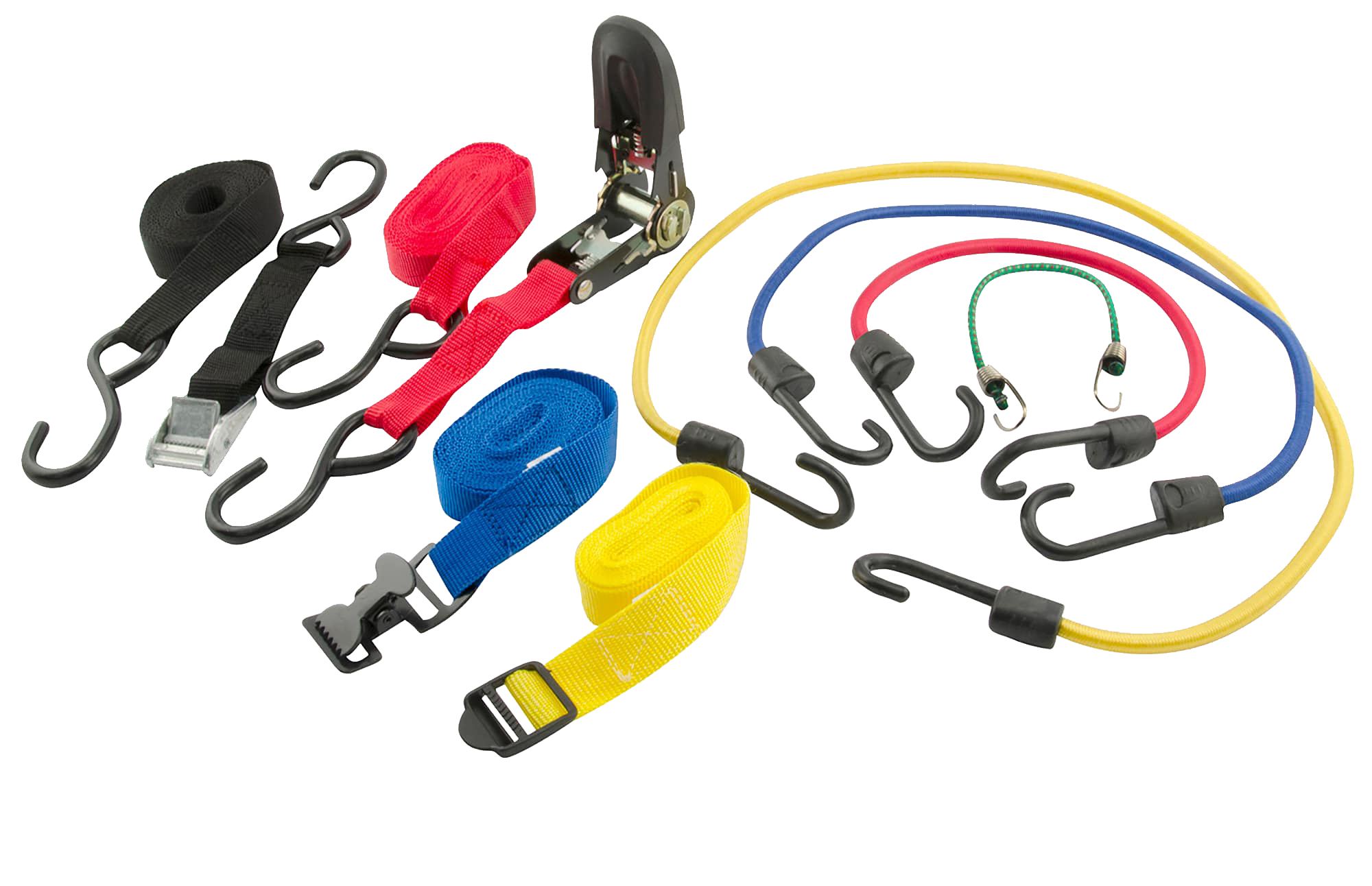 Image of Erickson Jar of Assorted Straps and Bungee Cords 16-Piece
