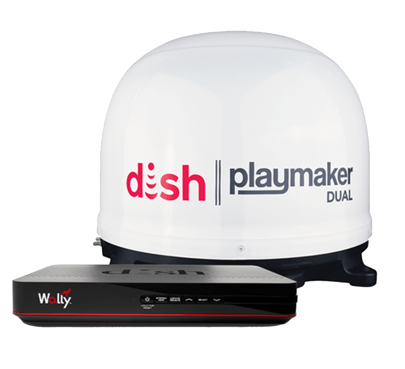 Image of DISH Outdoors DISH Playmaker Dual Satellite Antenna Bundle with Wally HD Receiver