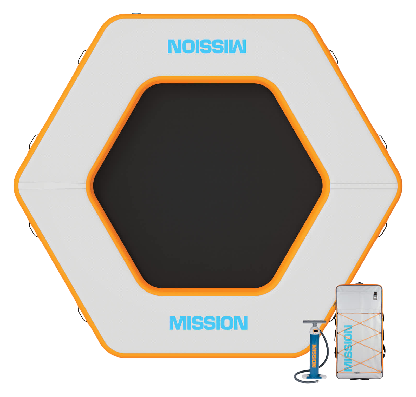 Image of Mission Outdoor REEF SPLASH Hex 101 Inflatable Floating Pool