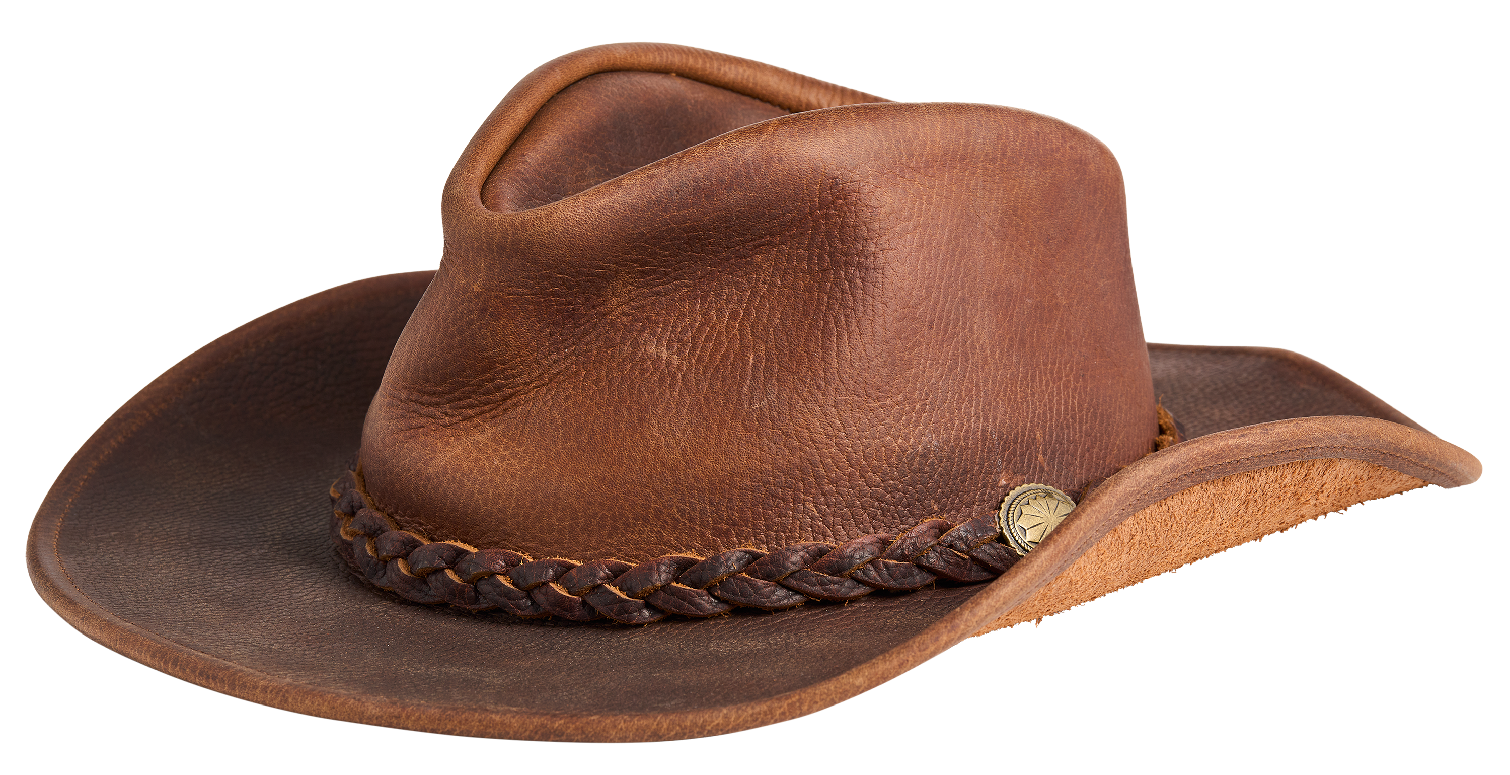 Image of RedHead Ranch Raging Bull Leather Western Hat - Brown