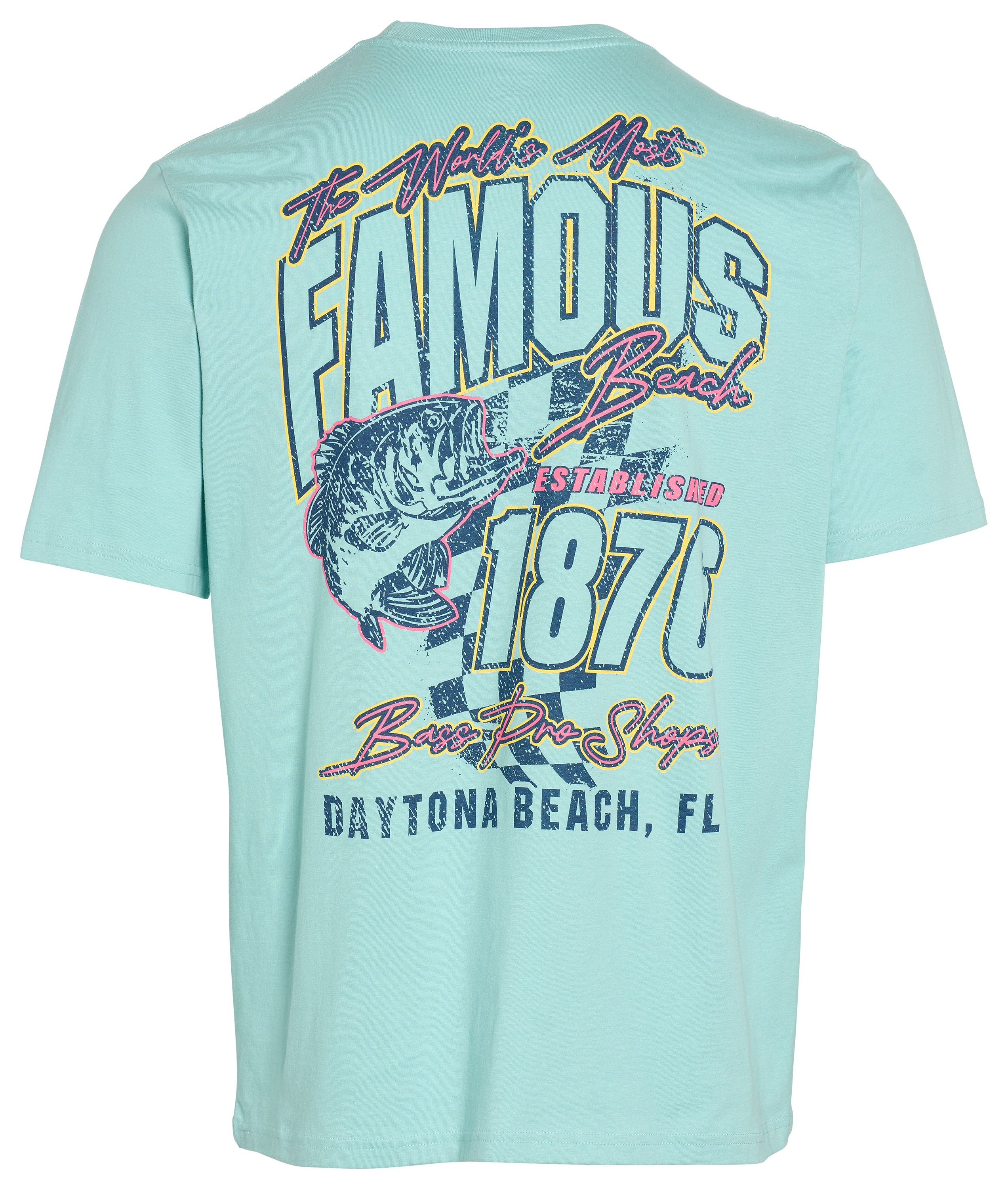Image of Bass Pro Shops World's Most Famous Beach Daytona Beach Short-Sleeve T-Shirt - Aquifer