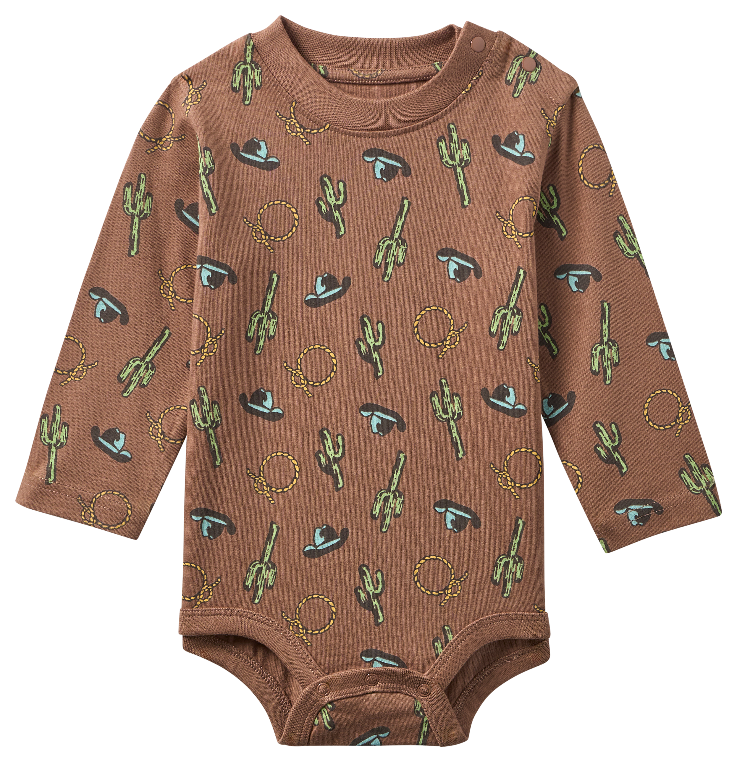 Image of Bass Pro Shops Graphic Long-Sleeve Bodysuit for Babies - Cocoa Creme