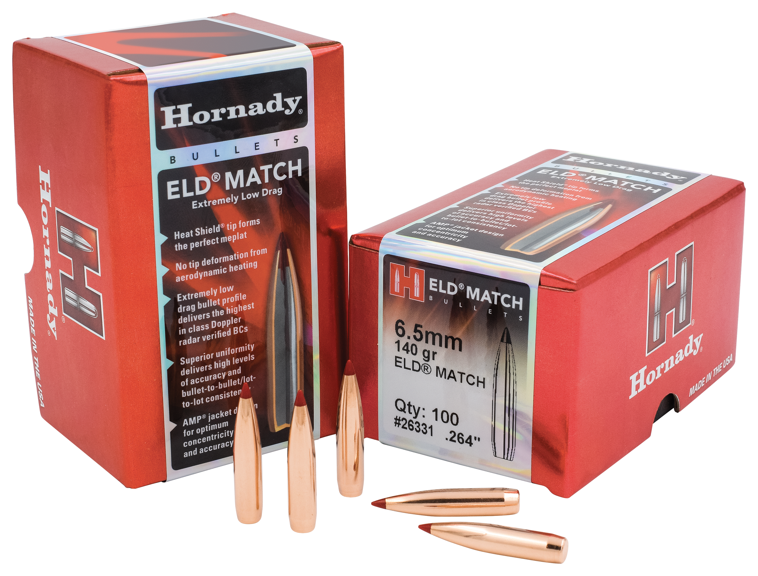 Hornady ELD-Match Rifle Bullets - 52 gr. - .224 Dia. - 100 Rounds