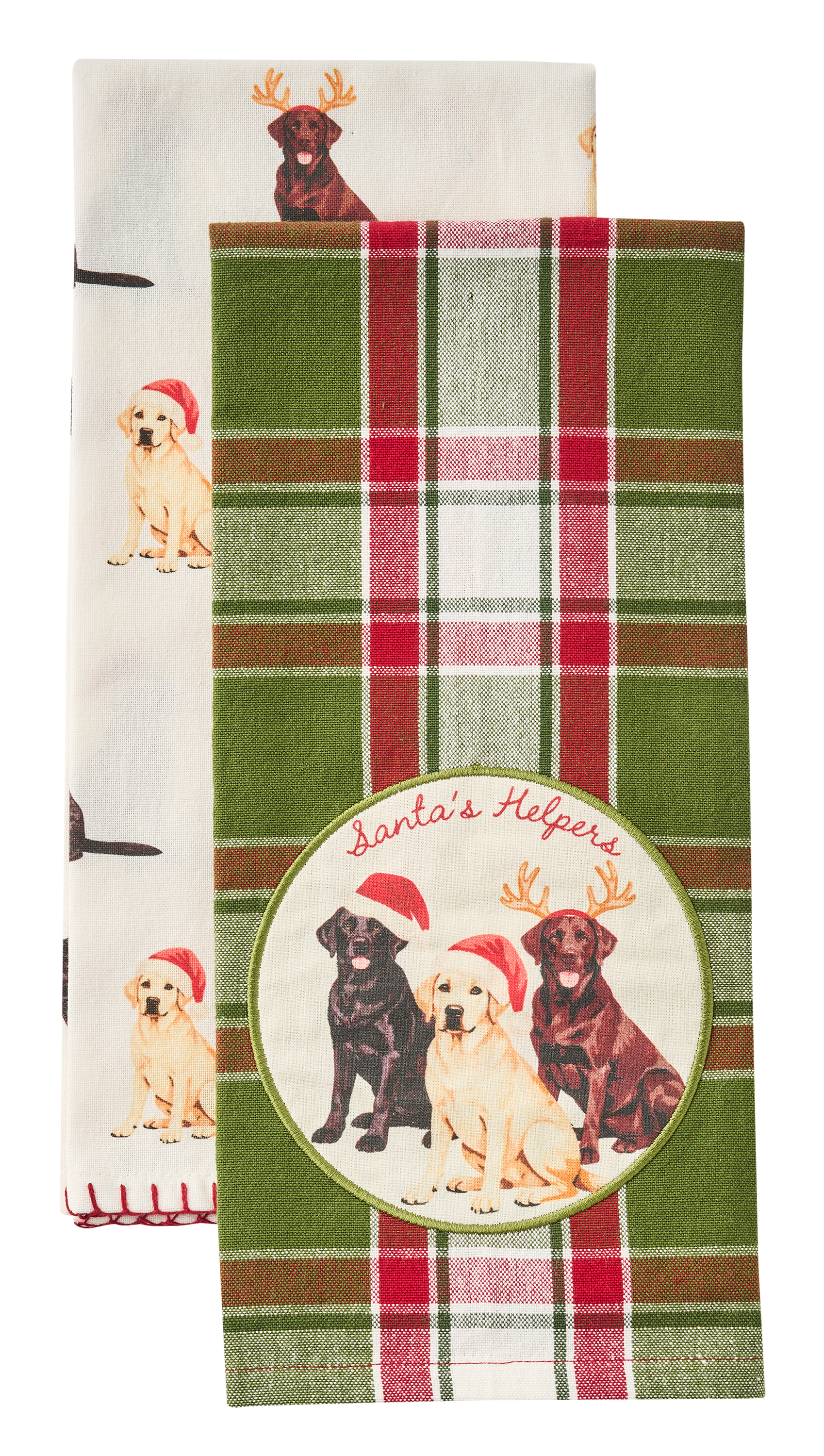 BASS PRO SHOPS Santa's Helpers Dish Towel 2-Piece Set