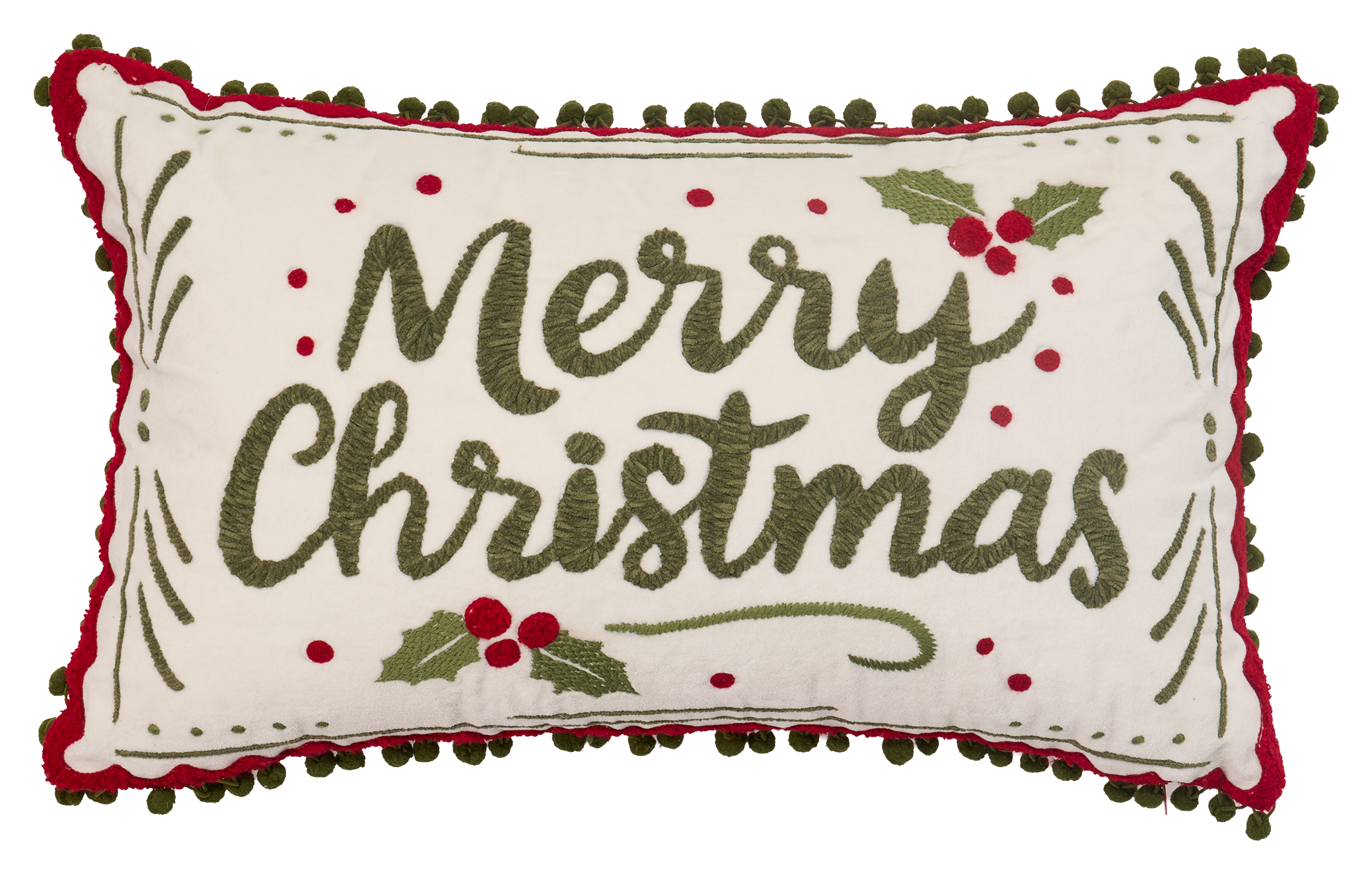 BASS PRO SHOPS Merry Christmas Embroidered Throw Pillow