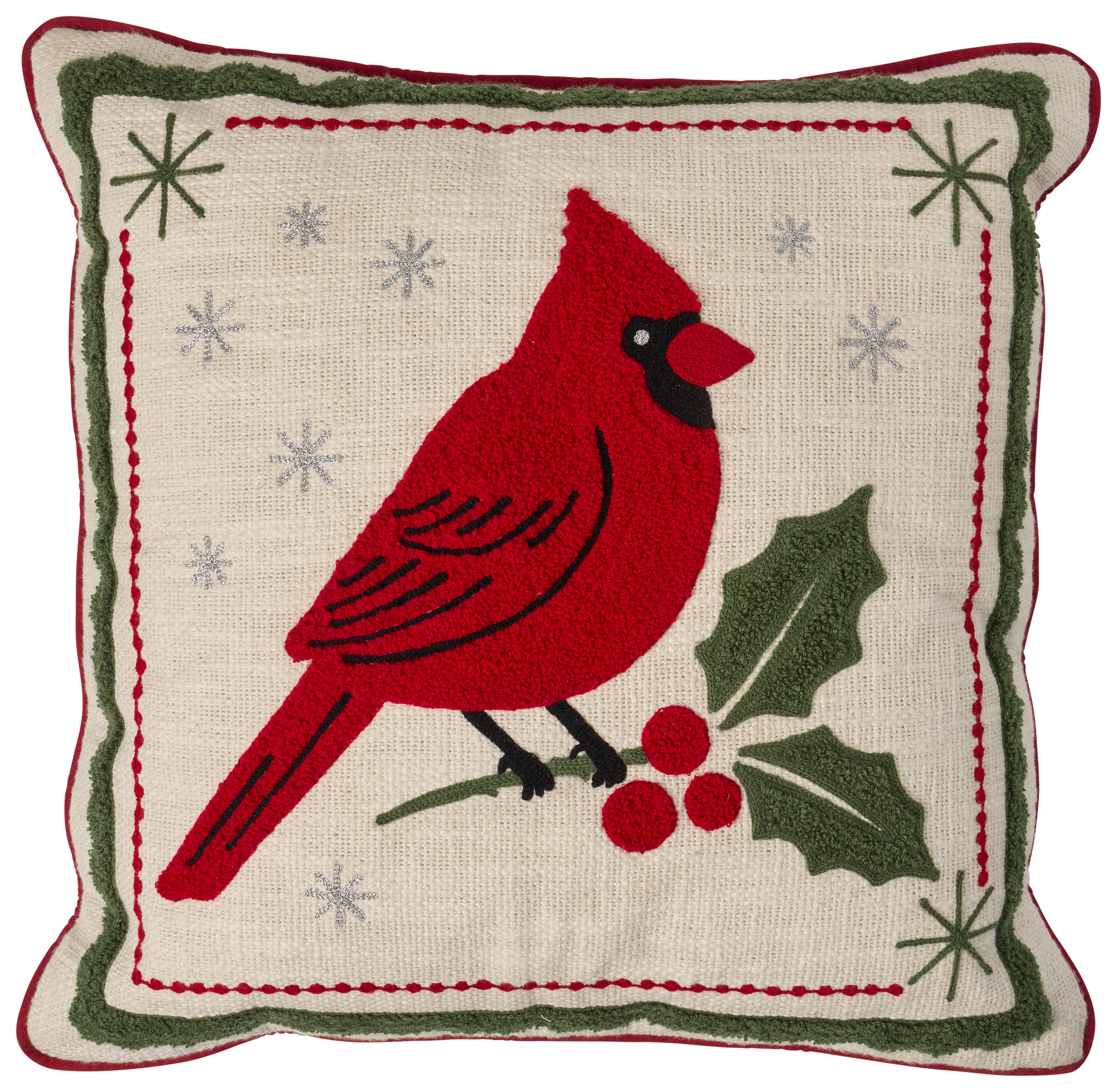 Bass Pro Shops Cardinal Embroidered Throw Pillow