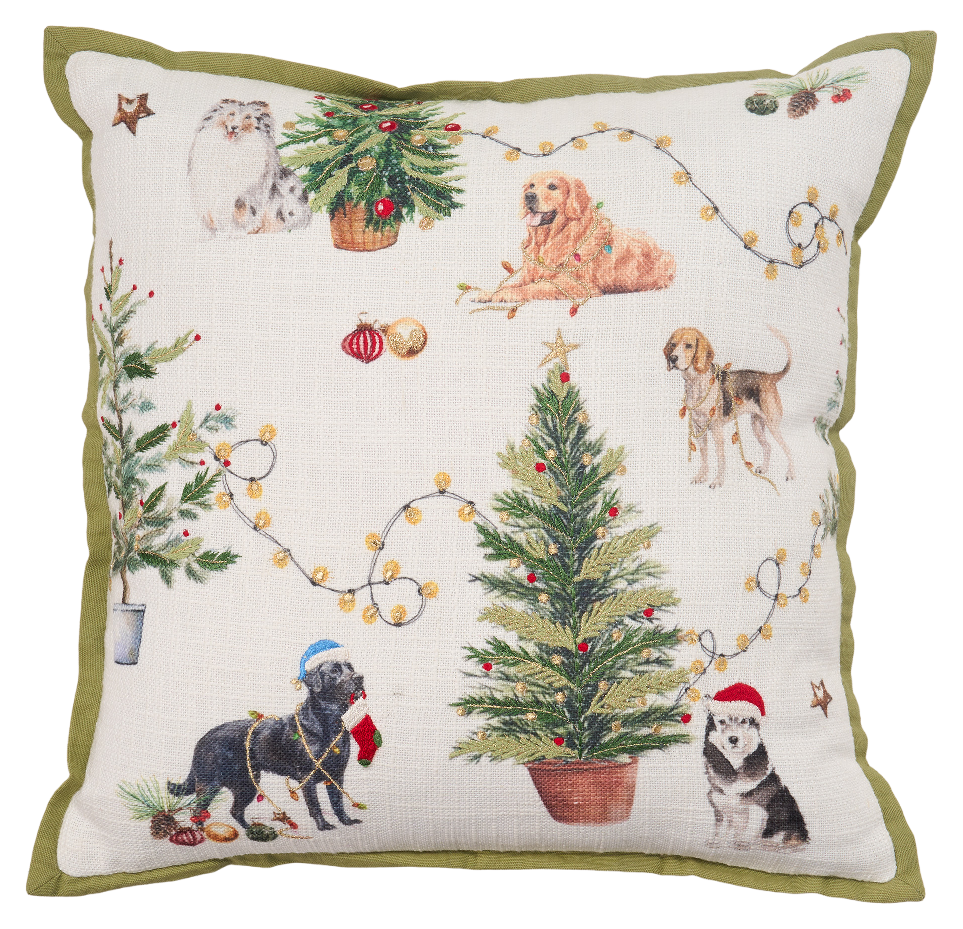 BASS PRO SHOPS Dog Printed and Embroidered Pillow