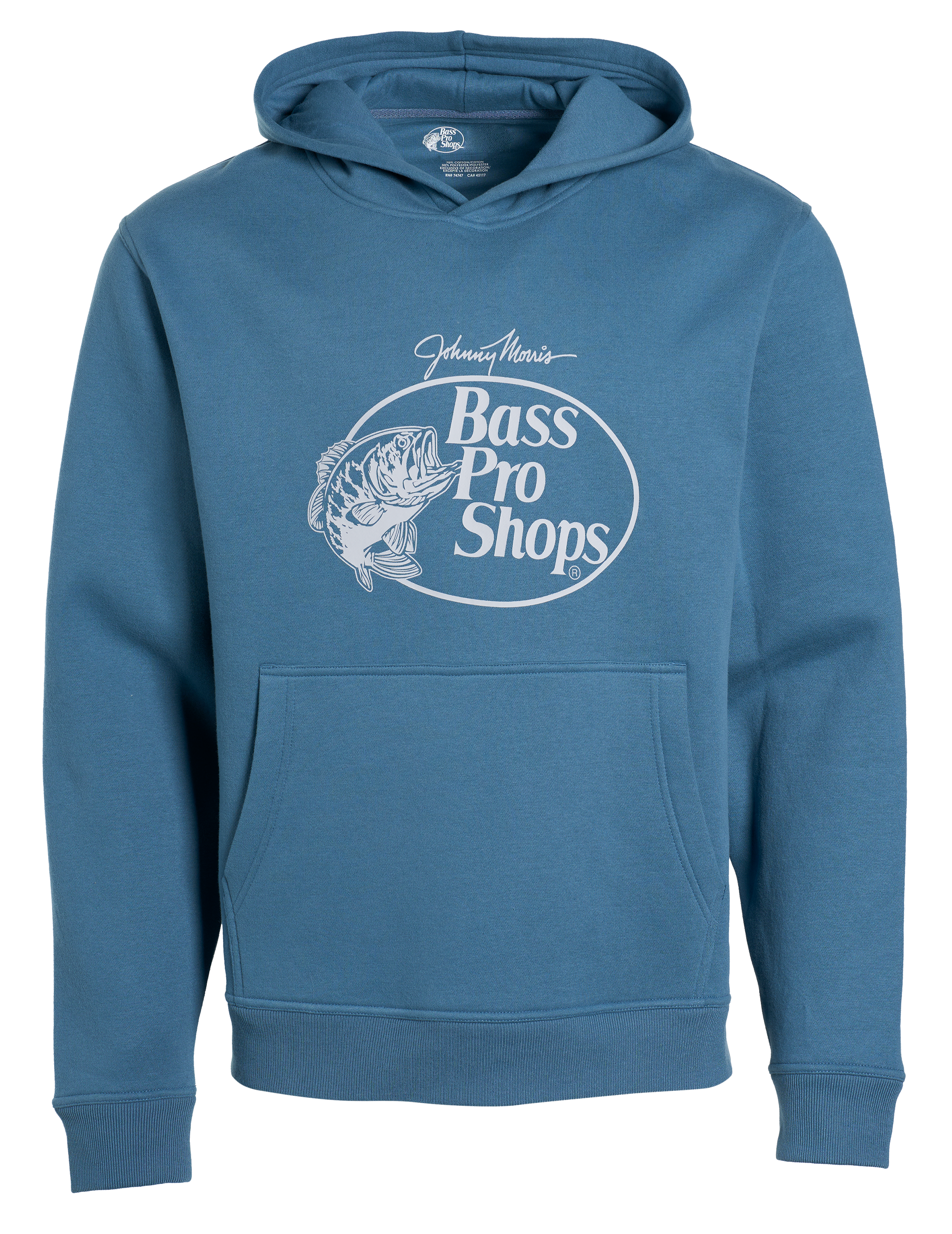 Image of Bass Pro Shops Wash Original Logo Hoodie - Denim Blue