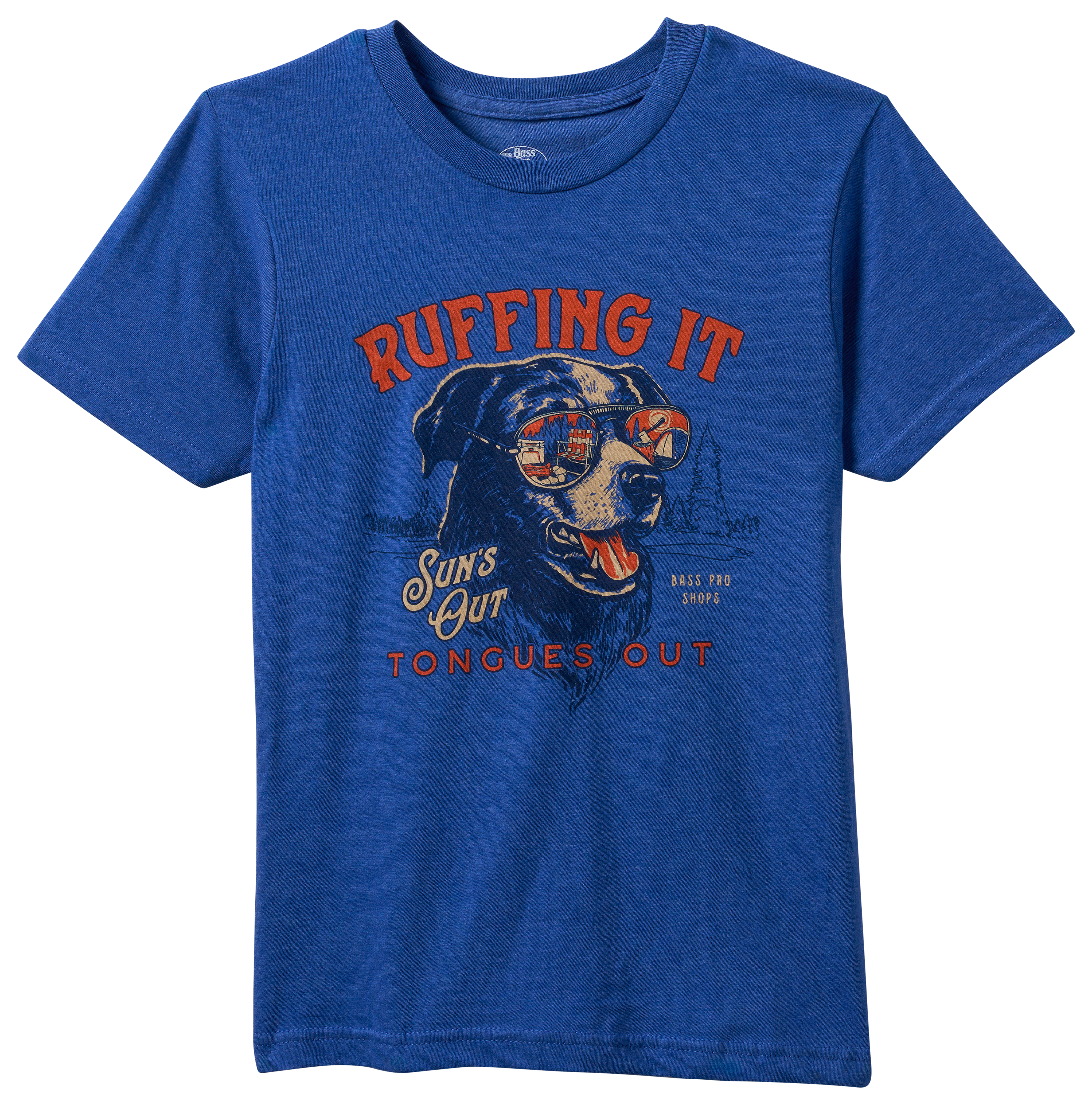 Image of Bass Pro Shops Ruffing It Short-Sleeve T-Shirt for Kids - Royal Heather
