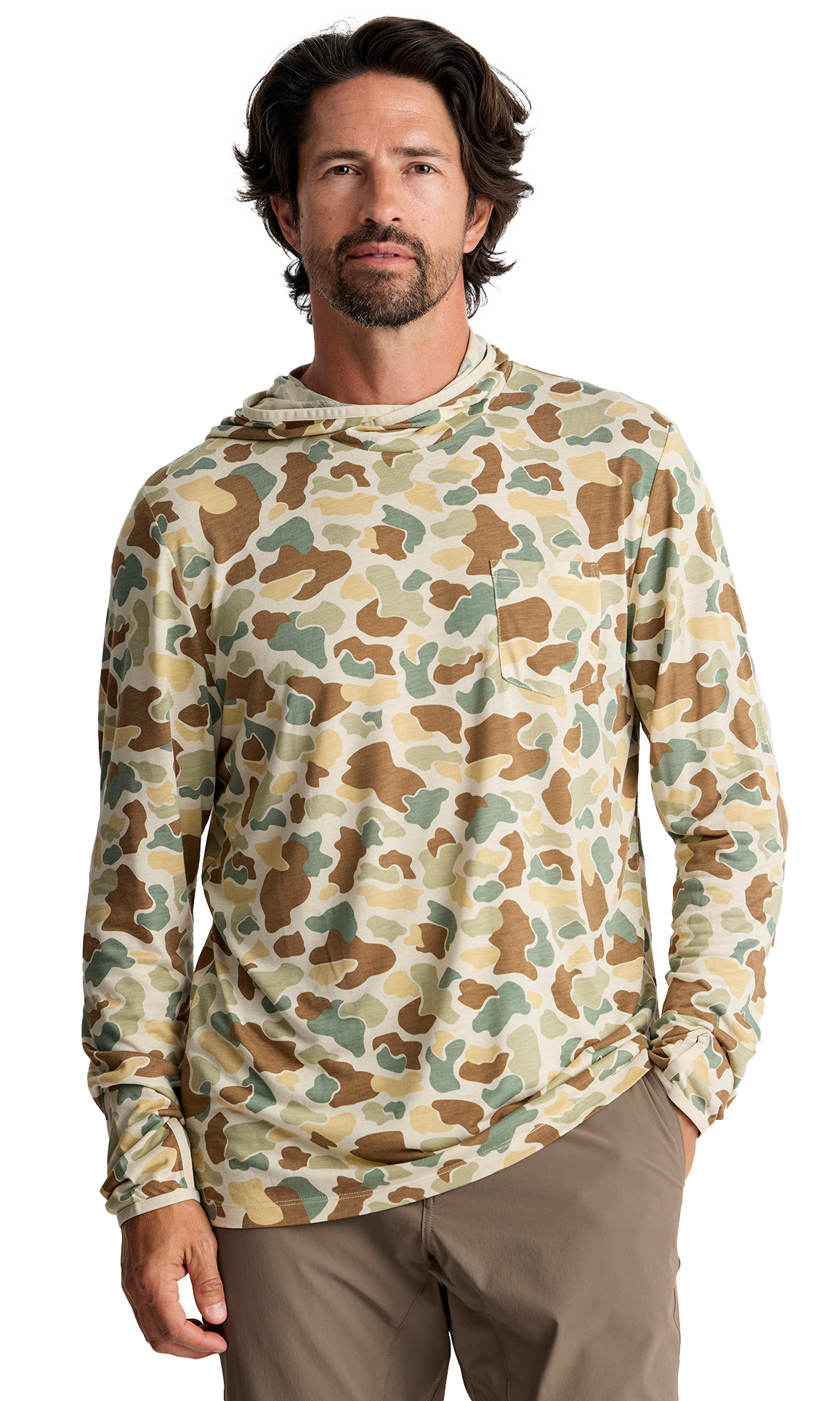 Free Fly Bamboo Lightweight Fleece Hoodie - Vintage Camo
