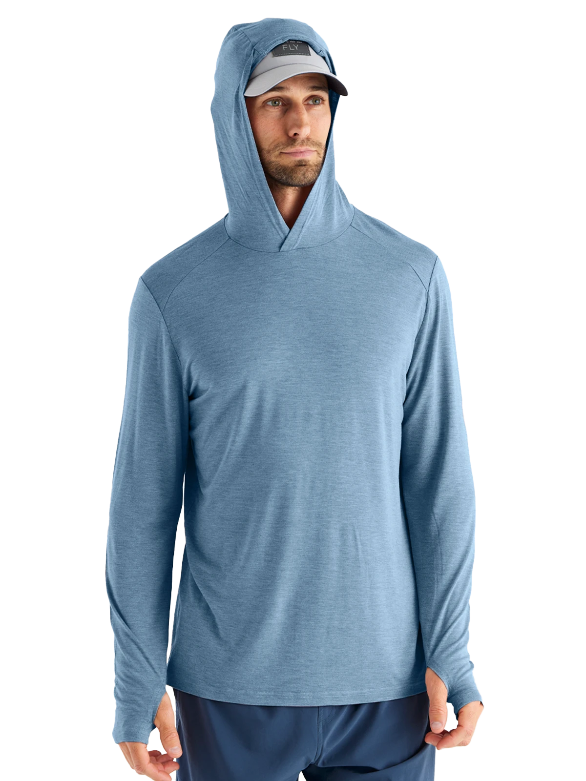 Free Fly Bamboo Shade Hoodie - Slate Blue
