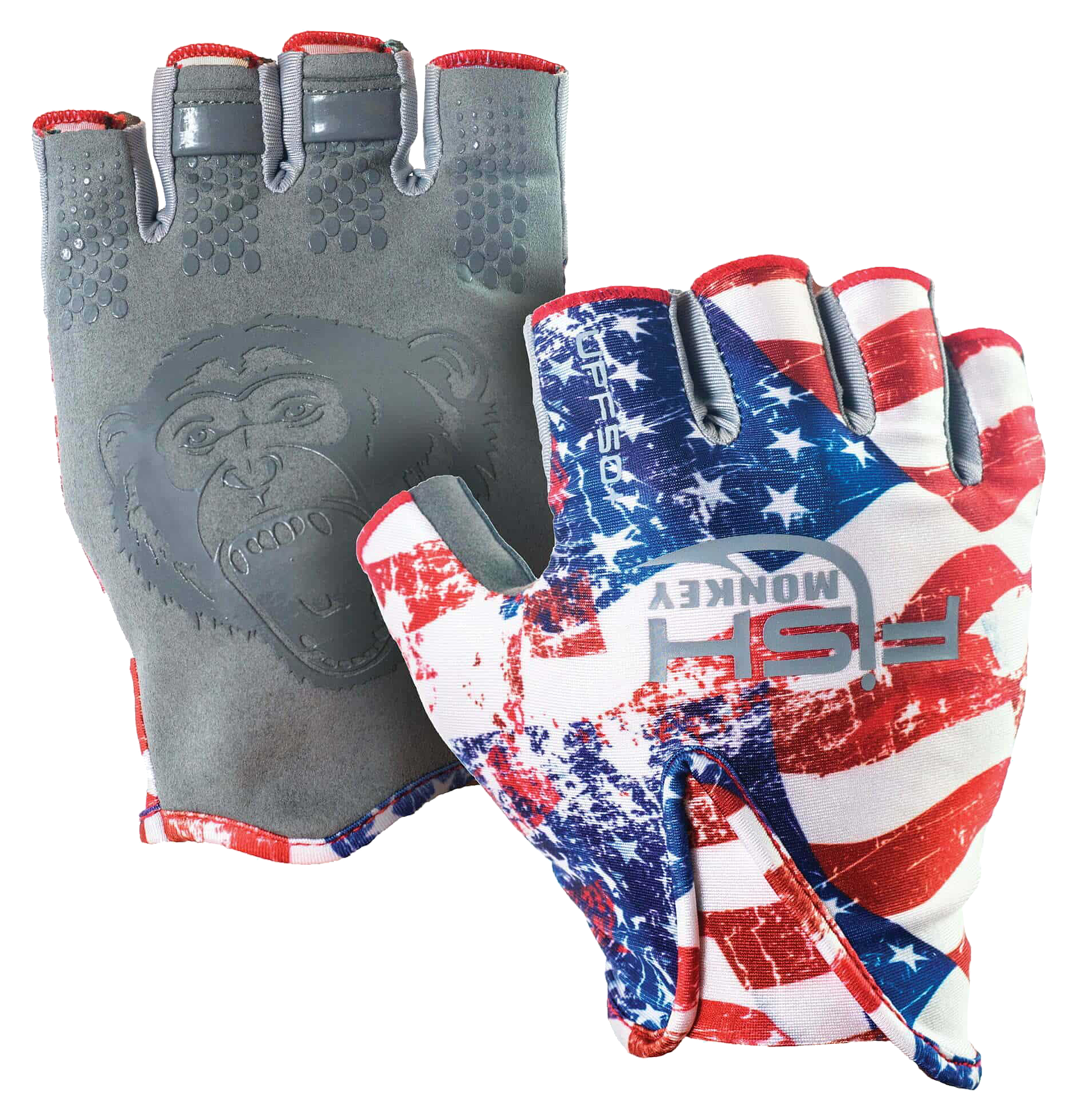 Image of Fish Monkey Stubby Guide Gloves - Americana - S