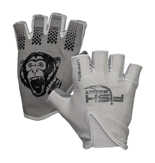 Image of Fish Monkey Stubby Guide Gloves - Light Grey - XL